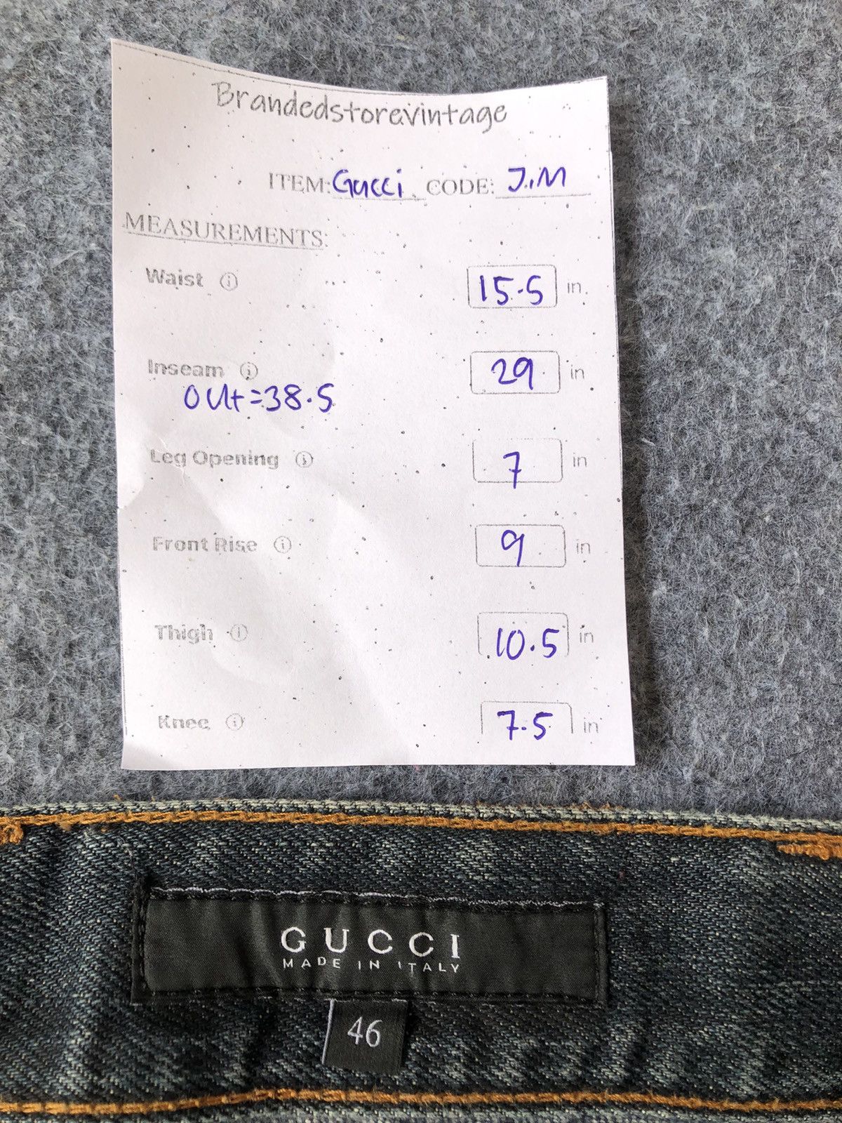 Gucci CYBER24‼️Vintage’Y2k🔥GUCCI🔥Light Washed Denim Jeans Size US 31 - 13 Thumbnail