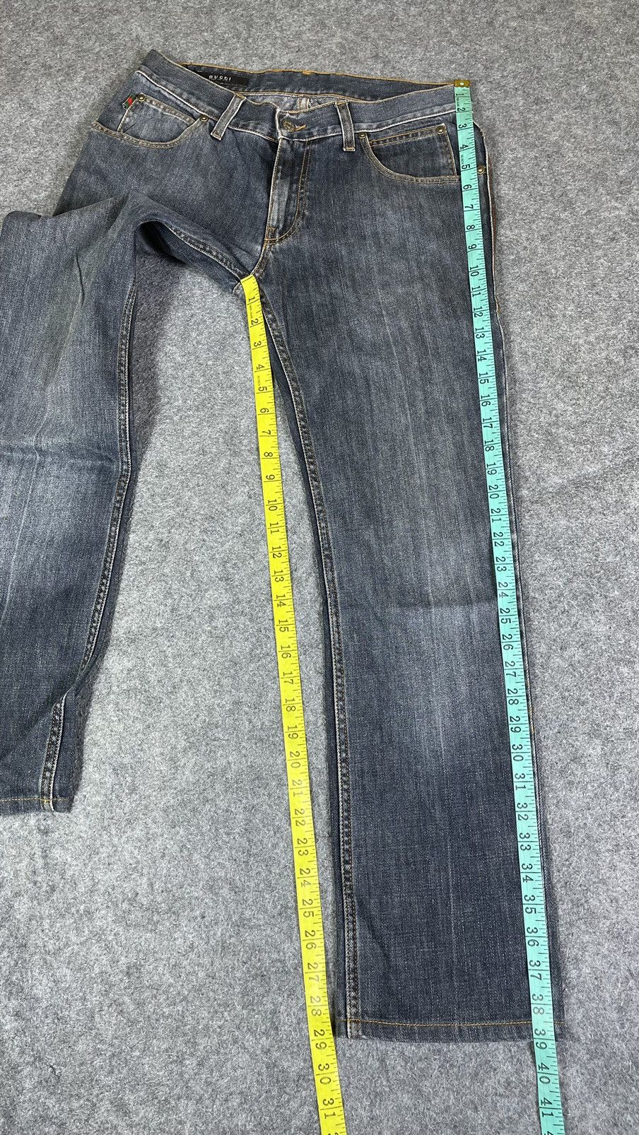 Gucci CYBER24‼️Vintage’Y2k🔥GUCCI🔥Light Washed Denim Jeans Size US 31 - 9 Thumbnail