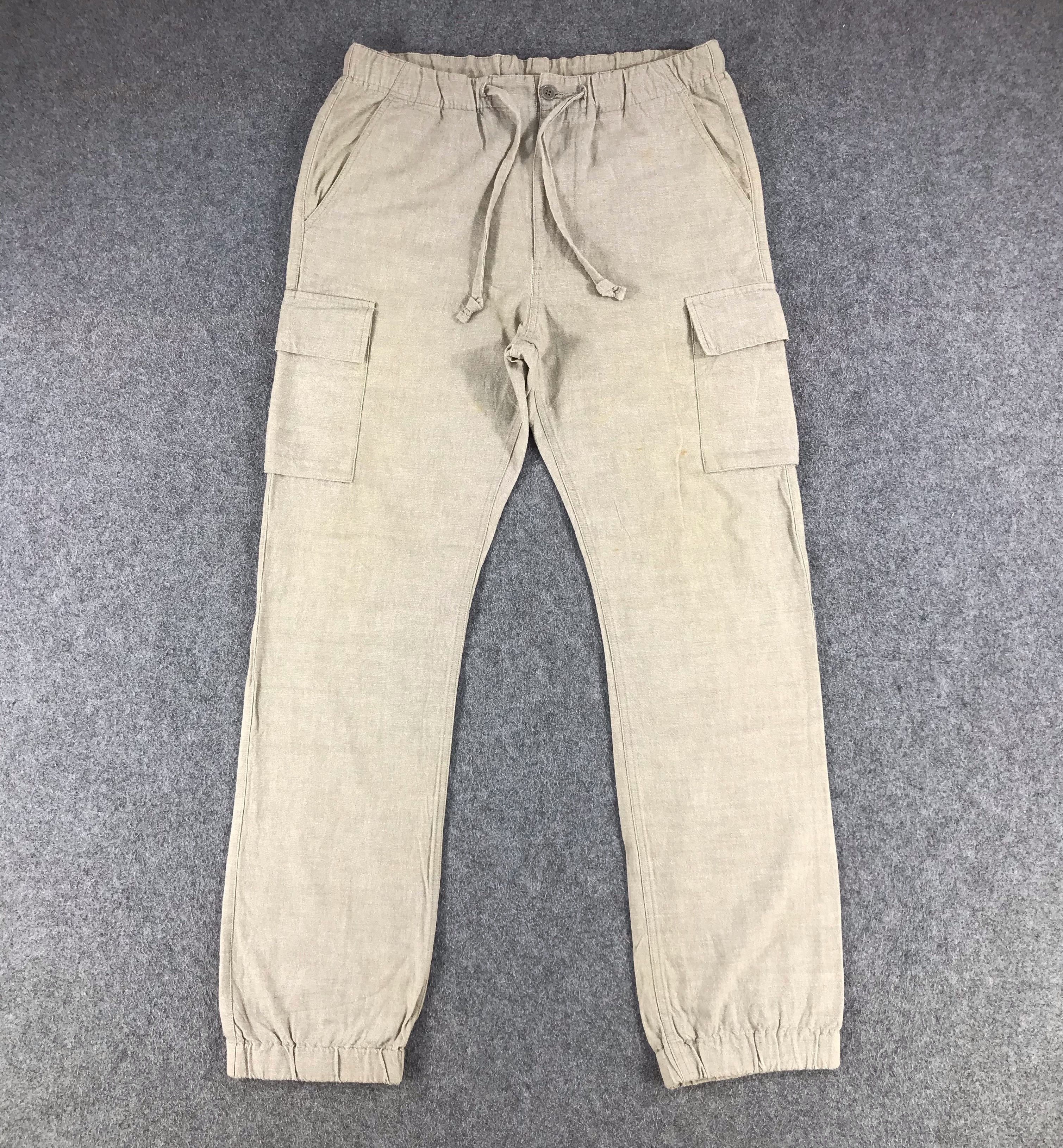 Beams Cargo Pants Multi Pocket Parachute Trousers