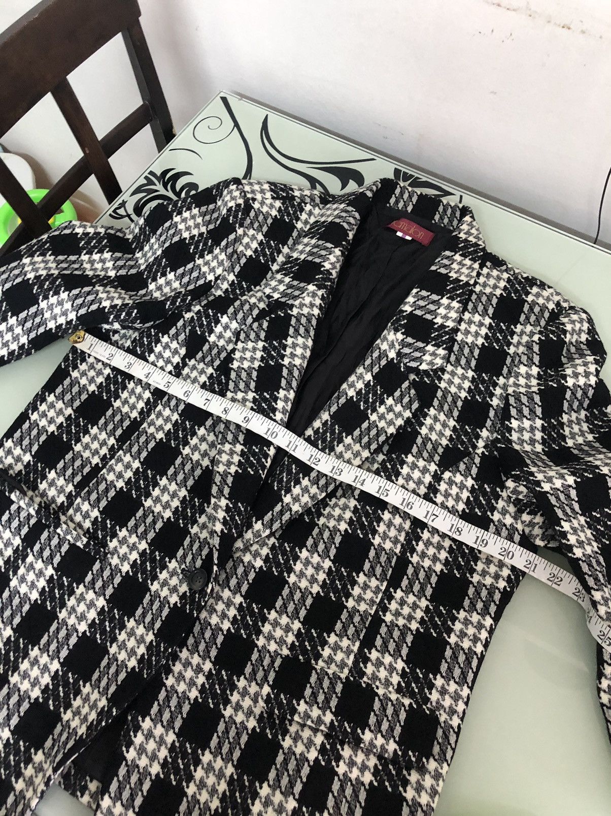 Vintage Vintage Remalon Houndstooth Single Breasted Blazer Jackets Size US L / EU 52-54 / 3 - 17 Thumbnail