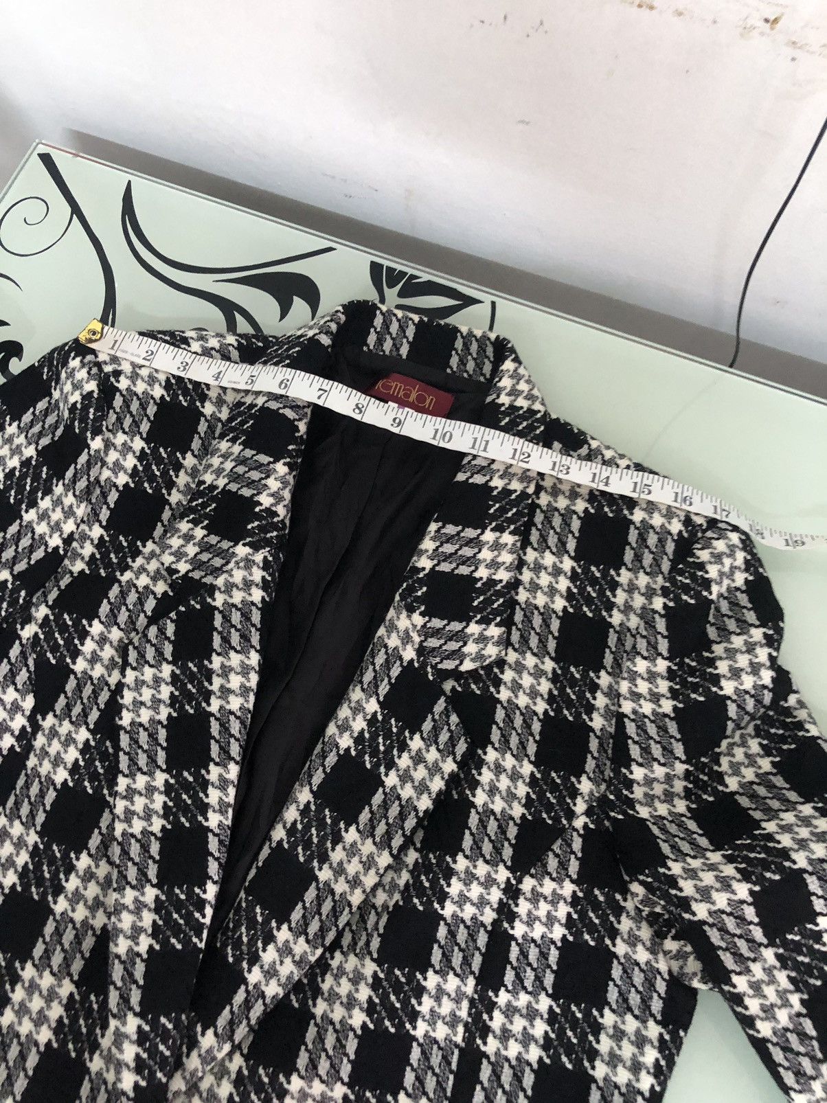 Vintage Vintage Remalon Houndstooth Single Breasted Blazer Jackets Size US L / EU 52-54 / 3 - 18 Thumbnail