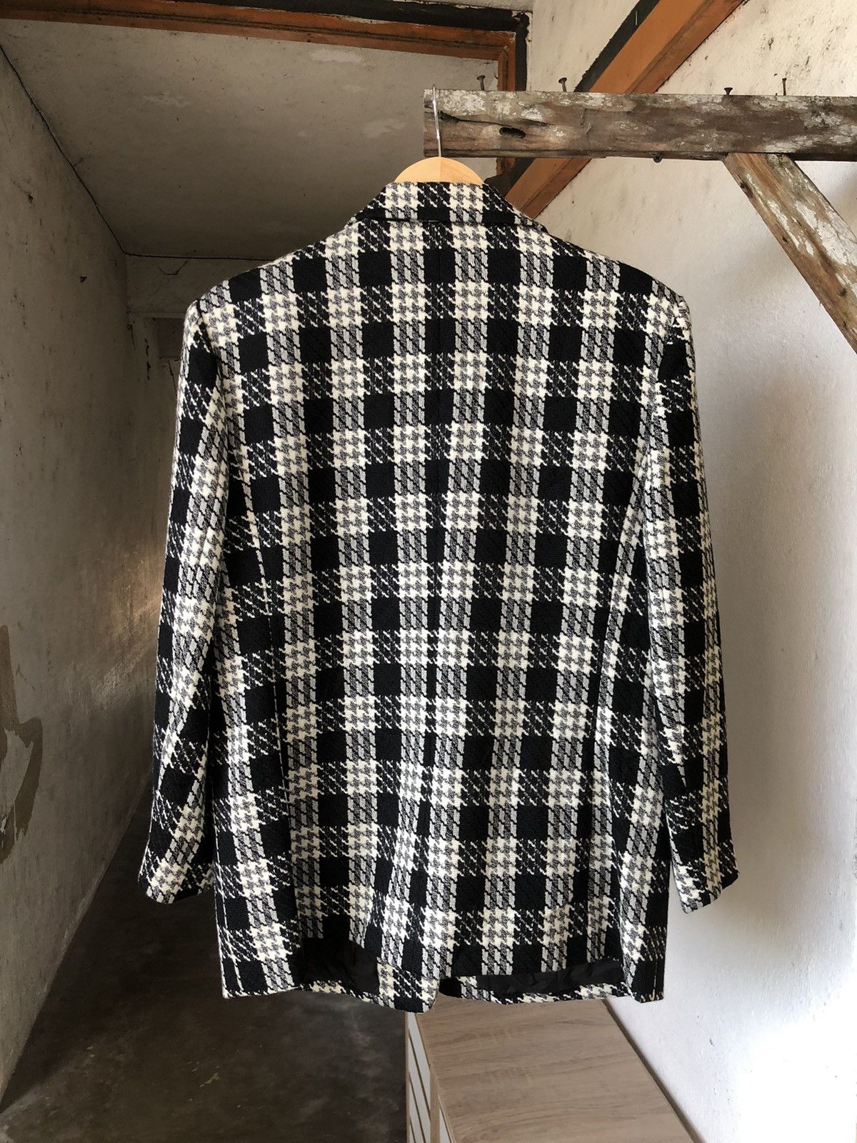 Vintage Vintage Remalon Houndstooth Single Breasted Blazer Jackets Size US L / EU 52-54 / 3 - 2 Thumbnail