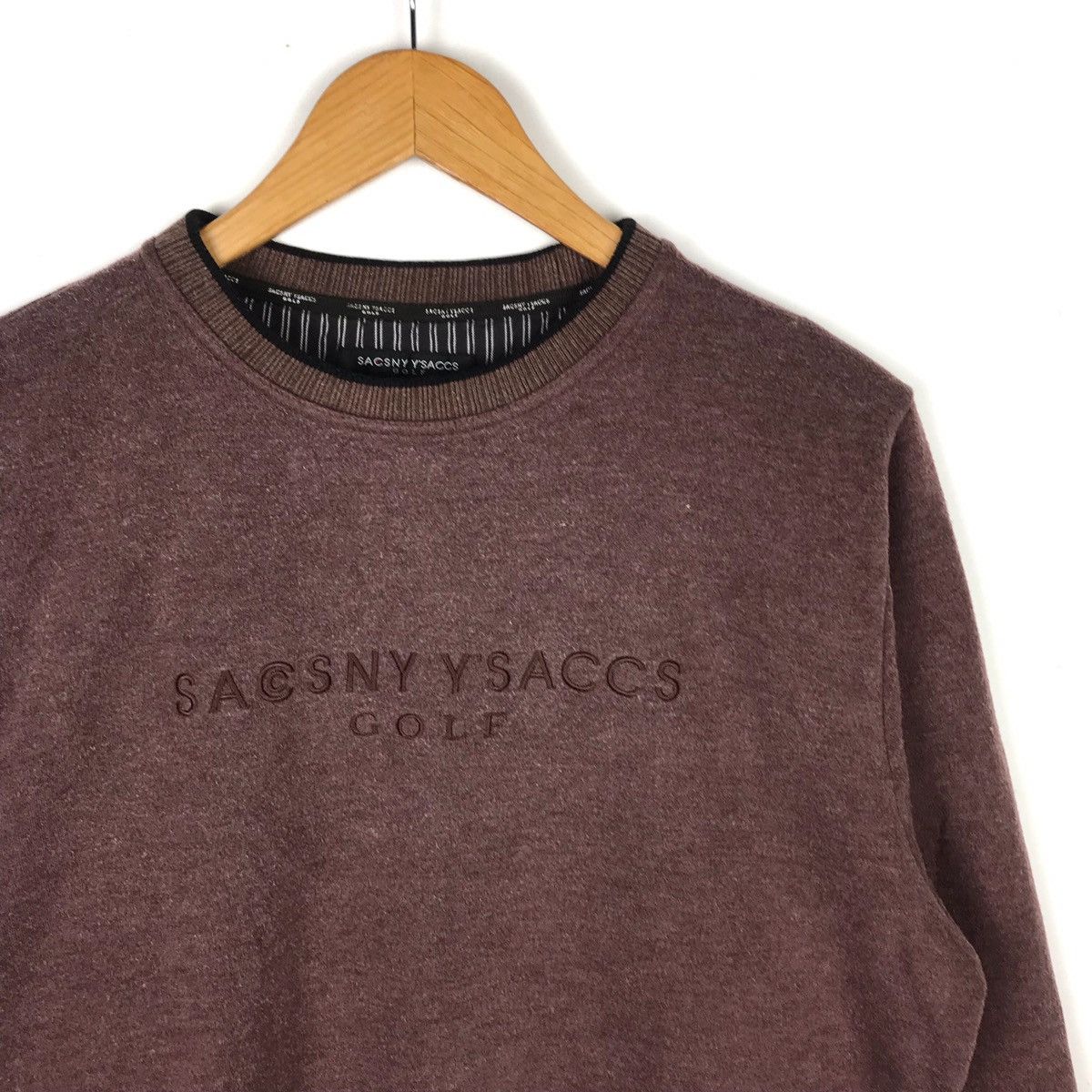 Japanese Brand × Yohji Yamamoto Sacsny Y’saccs Golf Embroidered By Yohji Yamamoto Crewneck Size US L / EU 52-54 / 3 - 3 Thumbnail