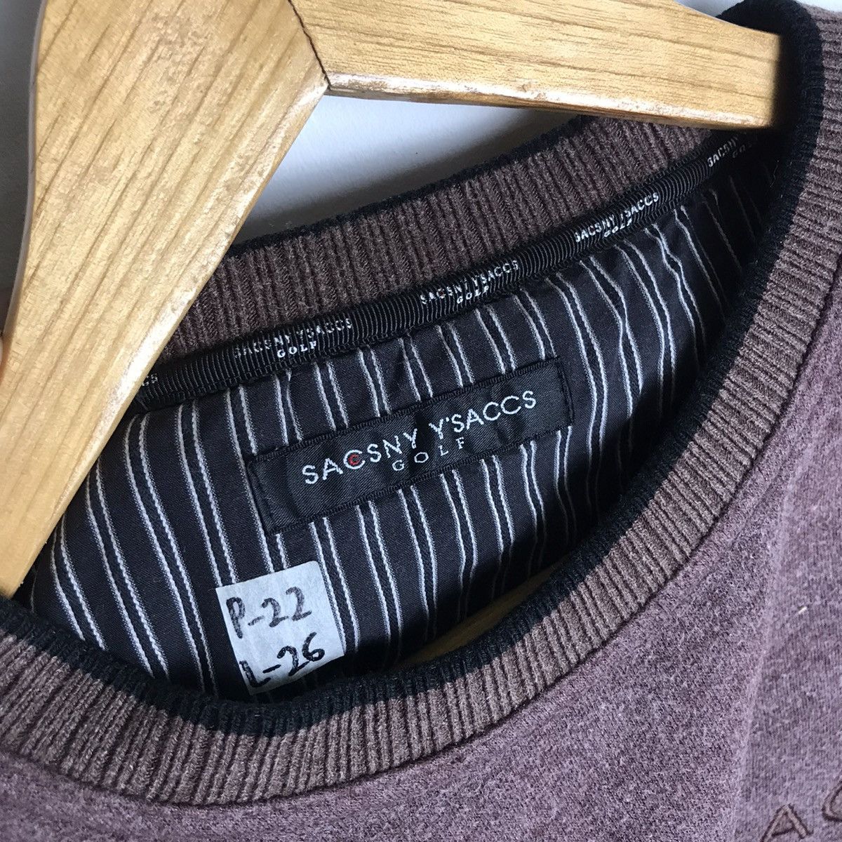 Japanese Brand × Yohji Yamamoto Sacsny Y’saccs Golf Embroidered By Yohji Yamamoto Crewneck Size US L / EU 52-54 / 3 - 5 Thumbnail