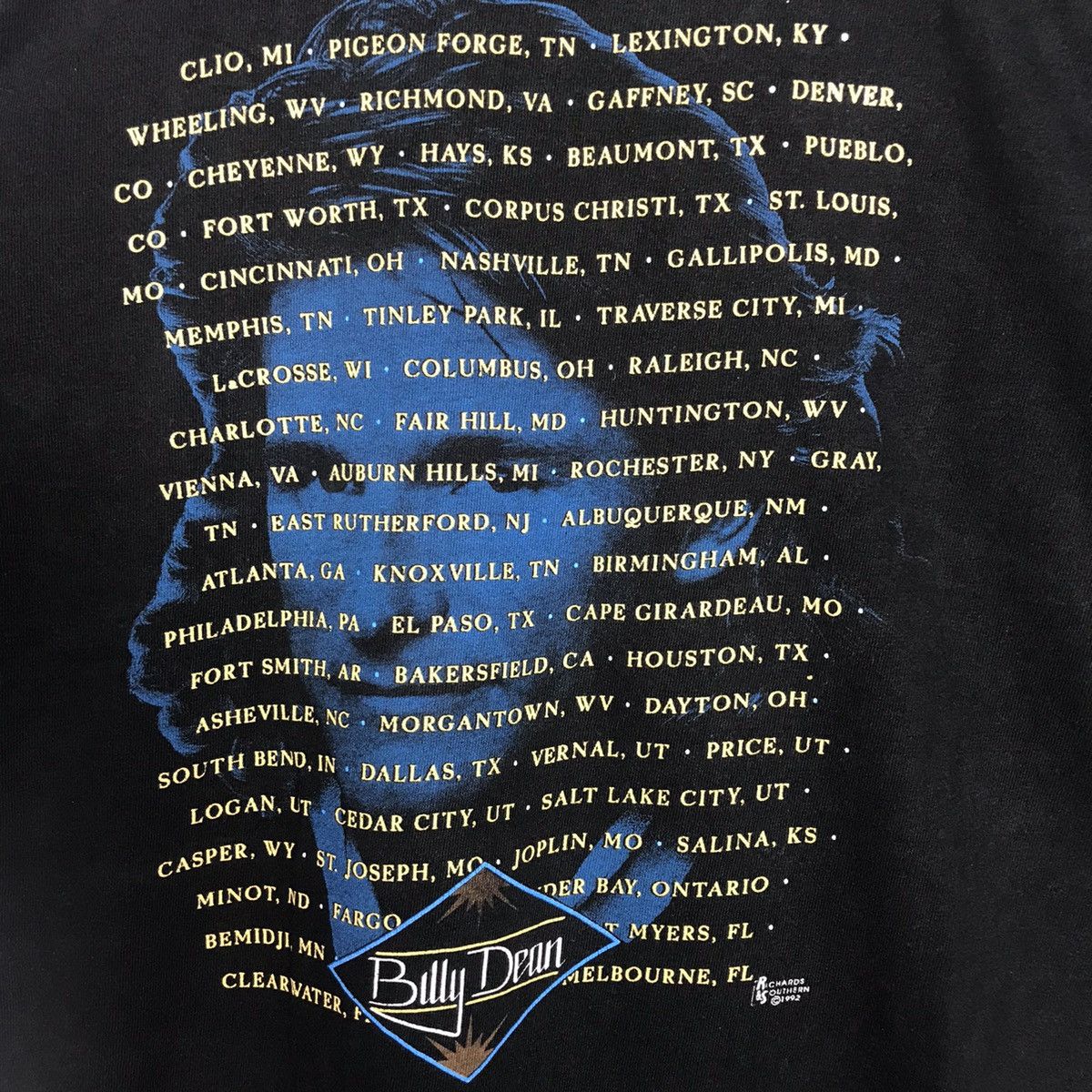 Band Tees × Vintage Vintage 90s Billy Dean Country Singer Promo Album Tour Tee Size US L / EU 52-54 / 3 - 6 Thumbnail