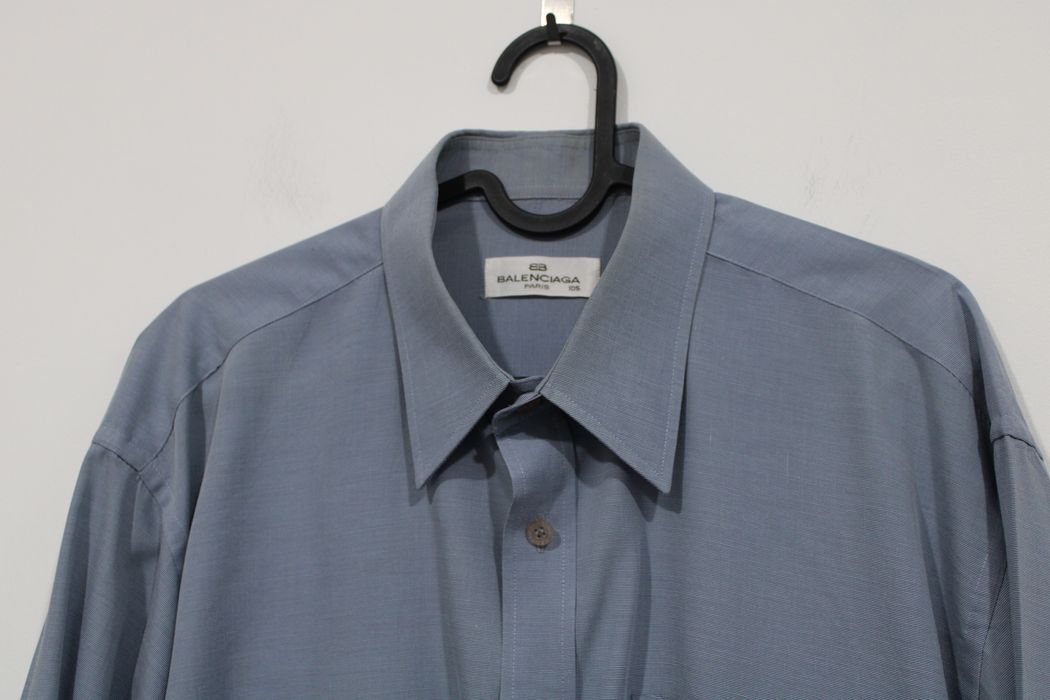 Balenciaga Vintage Y2K Balenciaga Blue Shirt Grailed