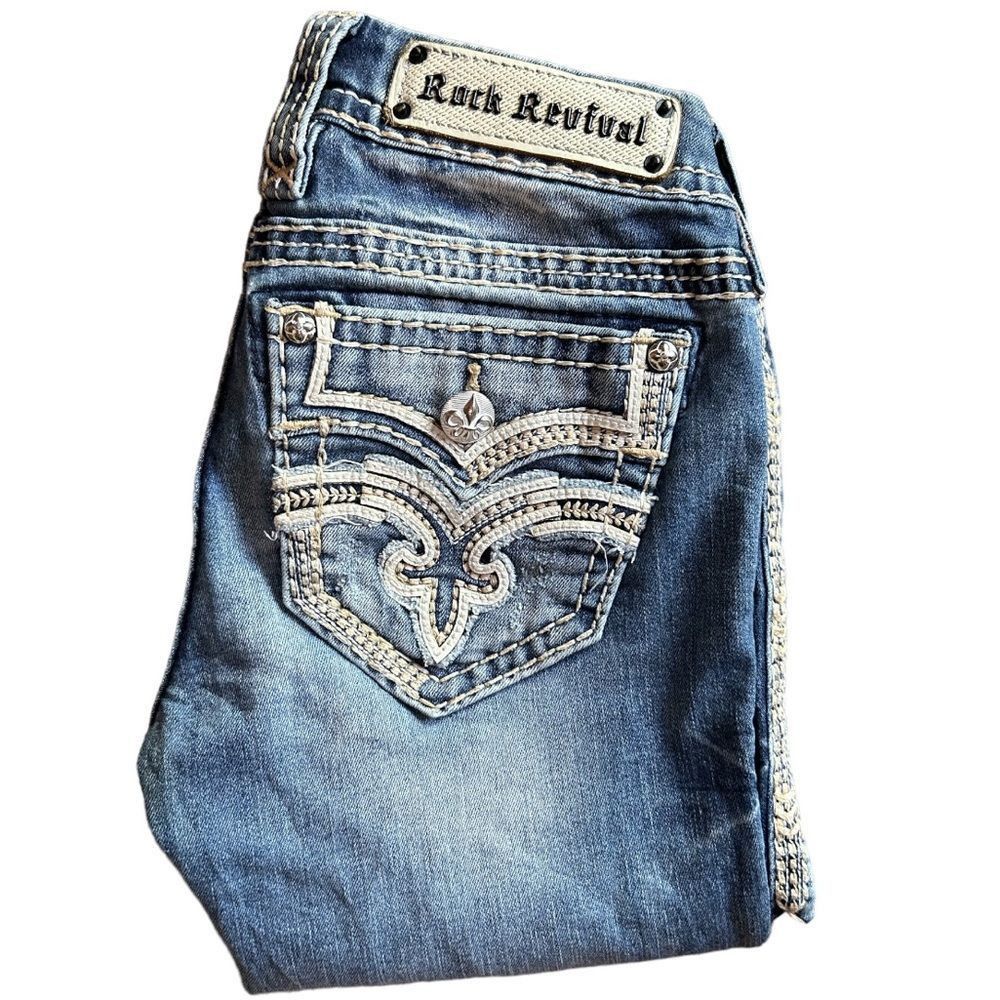 Rock Revival Rock Revival Vien Bootcut Ripped Jeans | Grailed