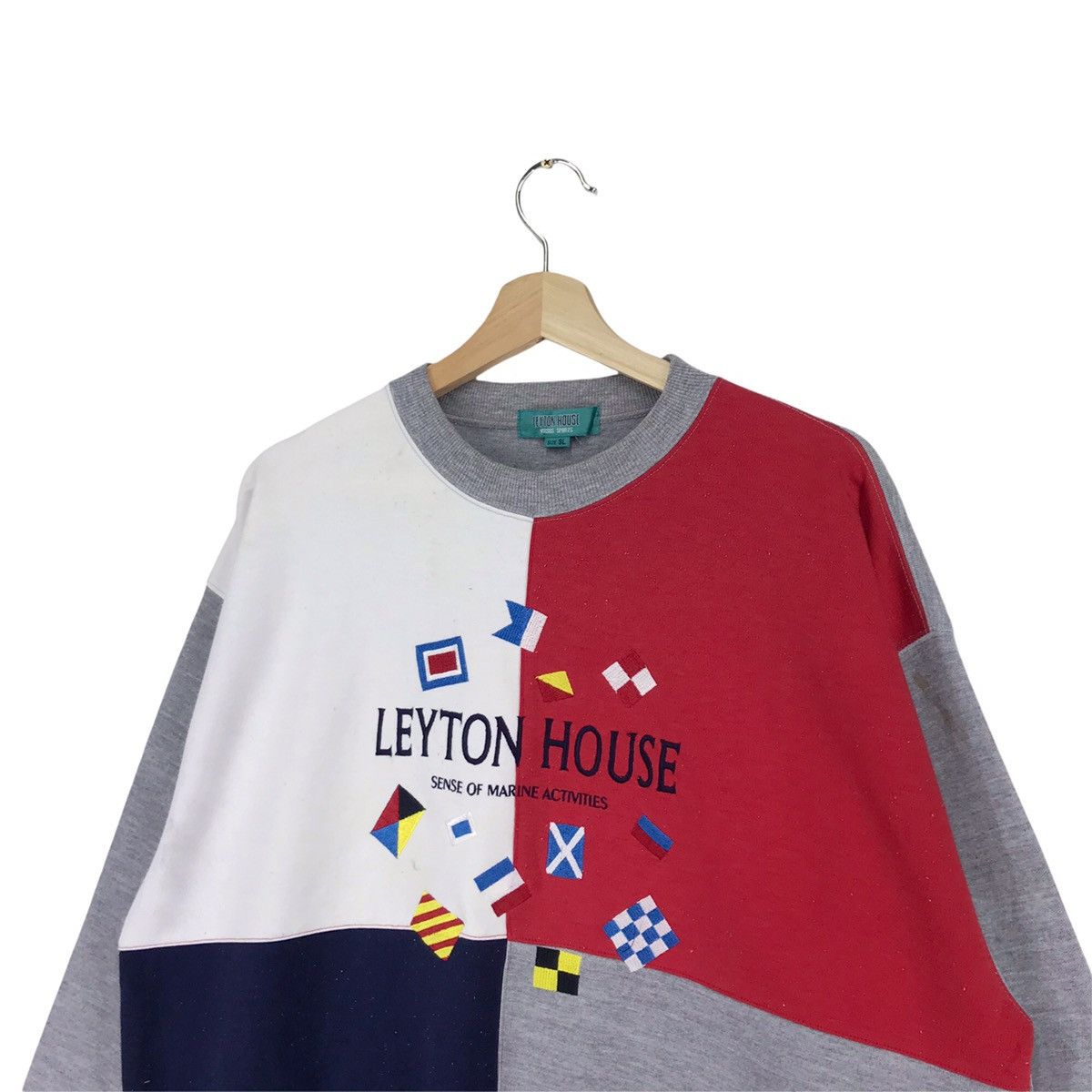 Vintage Leyton House Colourblock Sweatshirts Crewneck Size US L / EU 52-54 / 3 - 4 Thumbnail