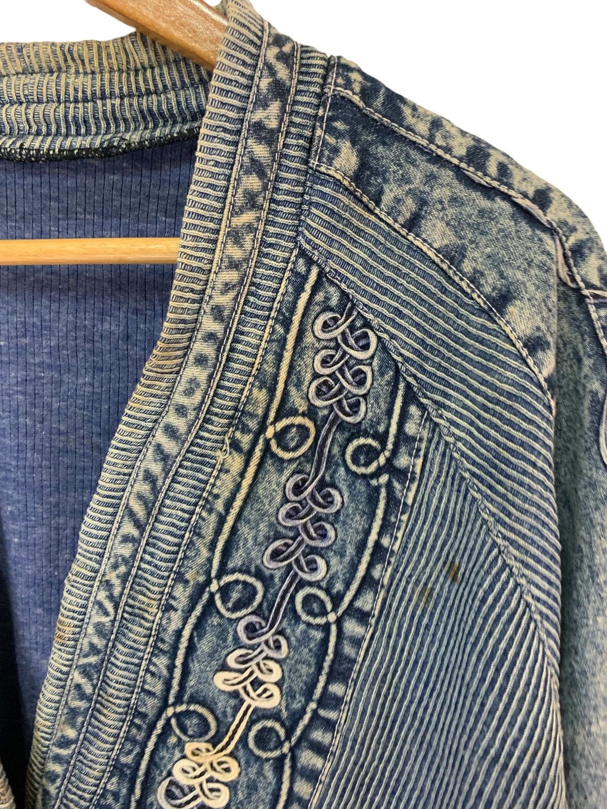 Japanese Brand × Vintage Vintage Denim Cardigan Size US L / EU 52-54 / 3 - 3 Thumbnail
