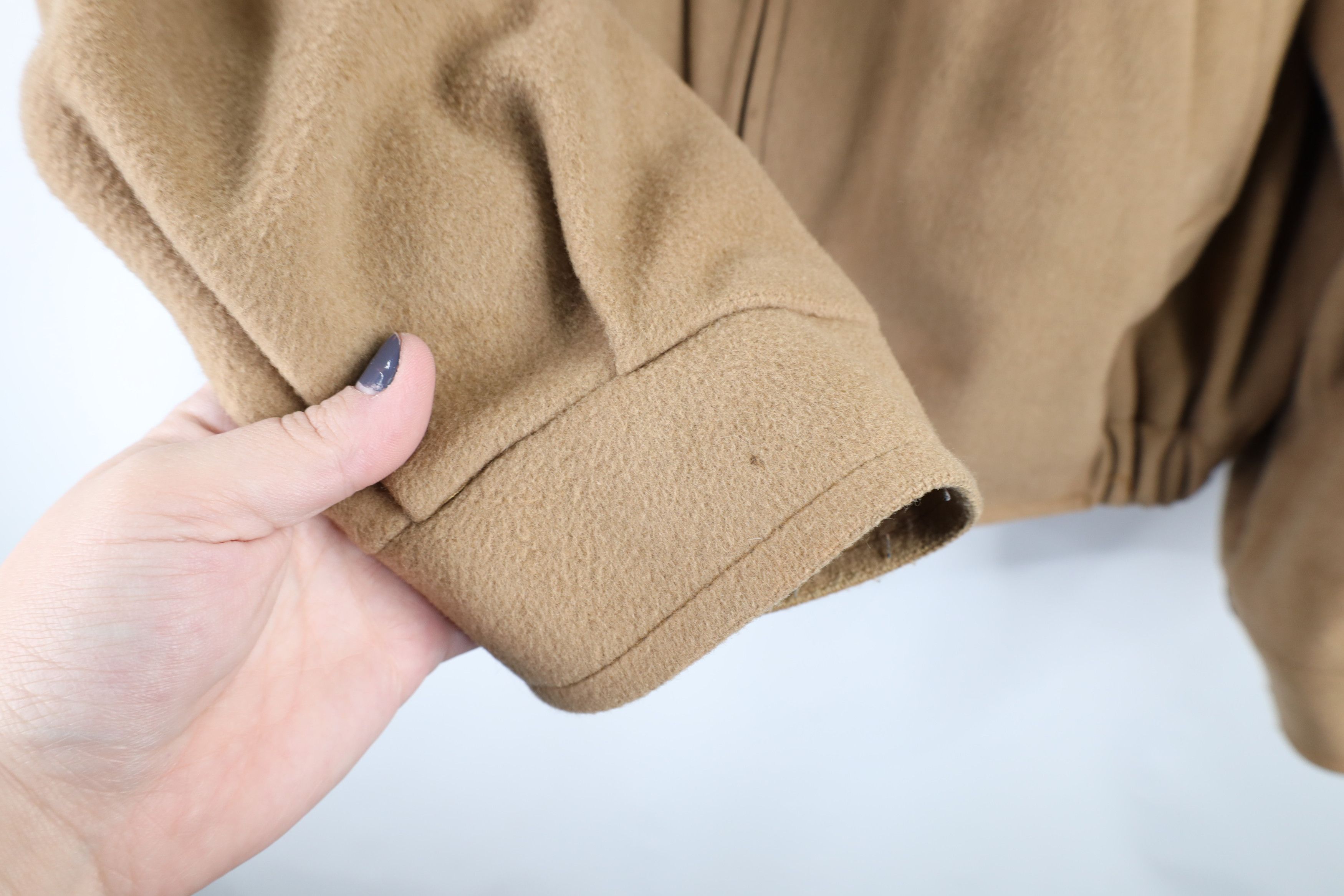 Vintage Vintage 90s Streetwear Long Wool Blend Bomber Jacket Brown Size US XL / EU 56 / 4 - 13 Thumbnail
