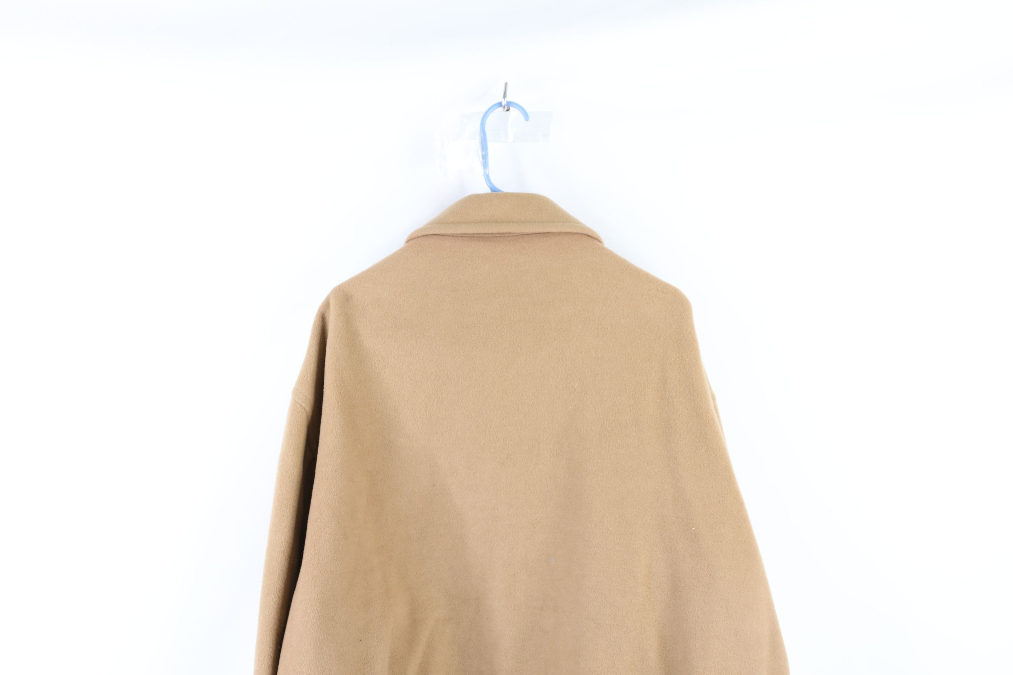 Vintage Vintage 90s Streetwear Long Wool Blend Bomber Jacket Brown Size US XL / EU 56 / 4 - 15 Thumbnail