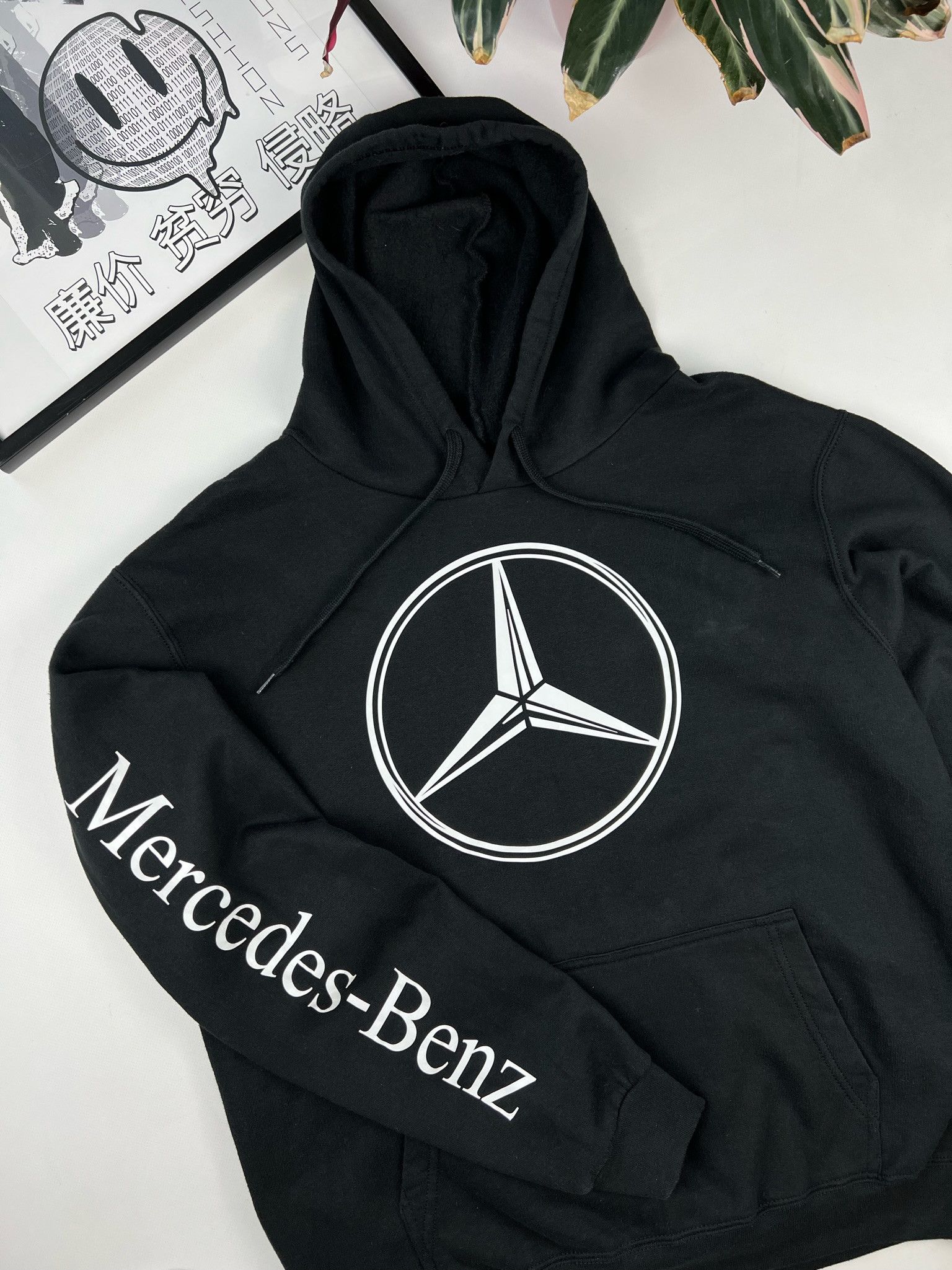 Mercedes Benz Hoodie Zip Big Embroidery Logo Medium Racing