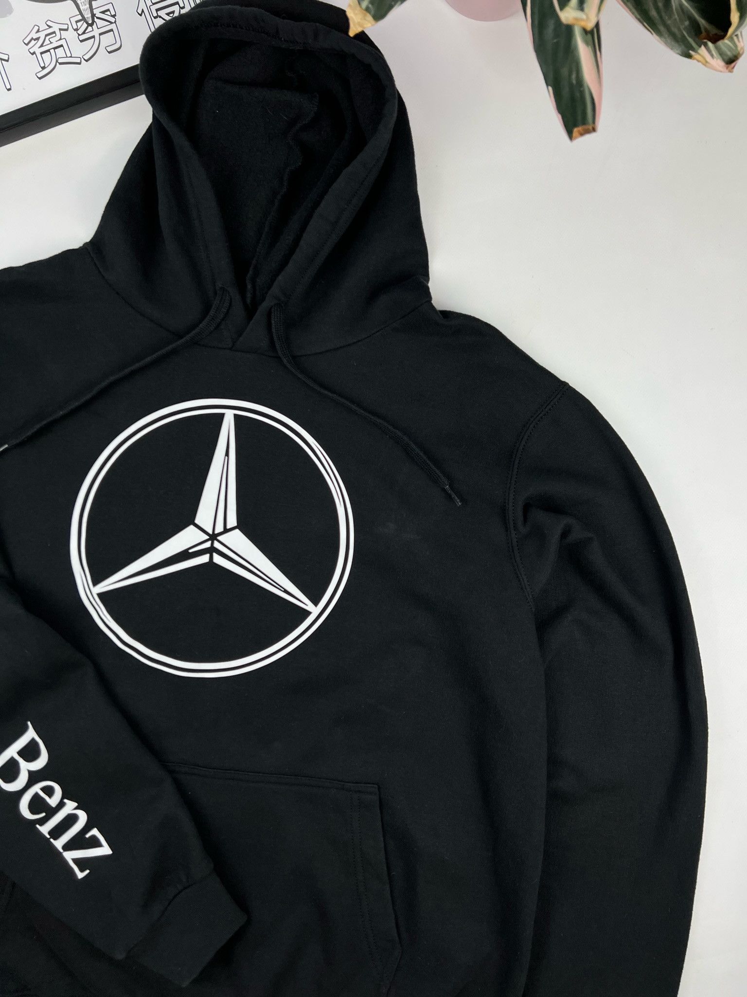 Mercedes Benz Hoodie Zip Big Embroidery Logo Medium Racing
