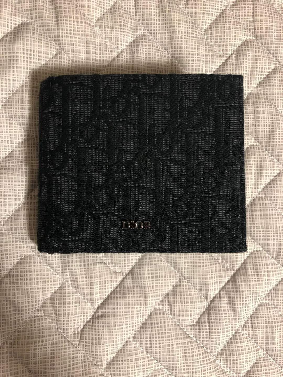Dior Black Dior Oblique Jacquard Wallet | Grailed
