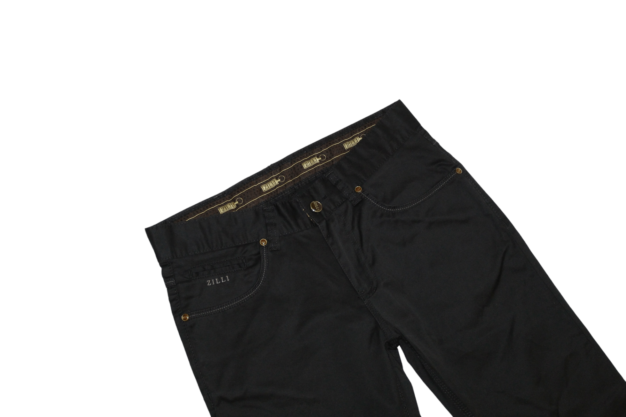 Zilli Luxury Zilli Tapered black coffee Satin Cotton chino Pants Size US 32 / EU 48 - 2 Thumbnail