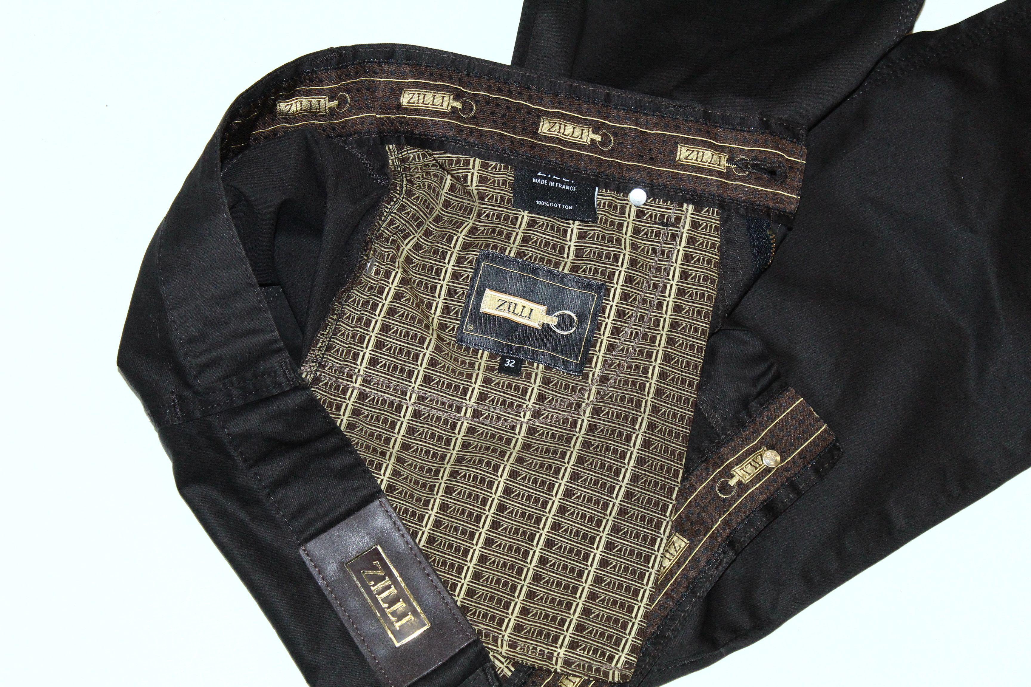 Zilli Luxury Zilli Tapered black coffee Satin Cotton chino Pants Size US 32 / EU 48 - 12 Thumbnail