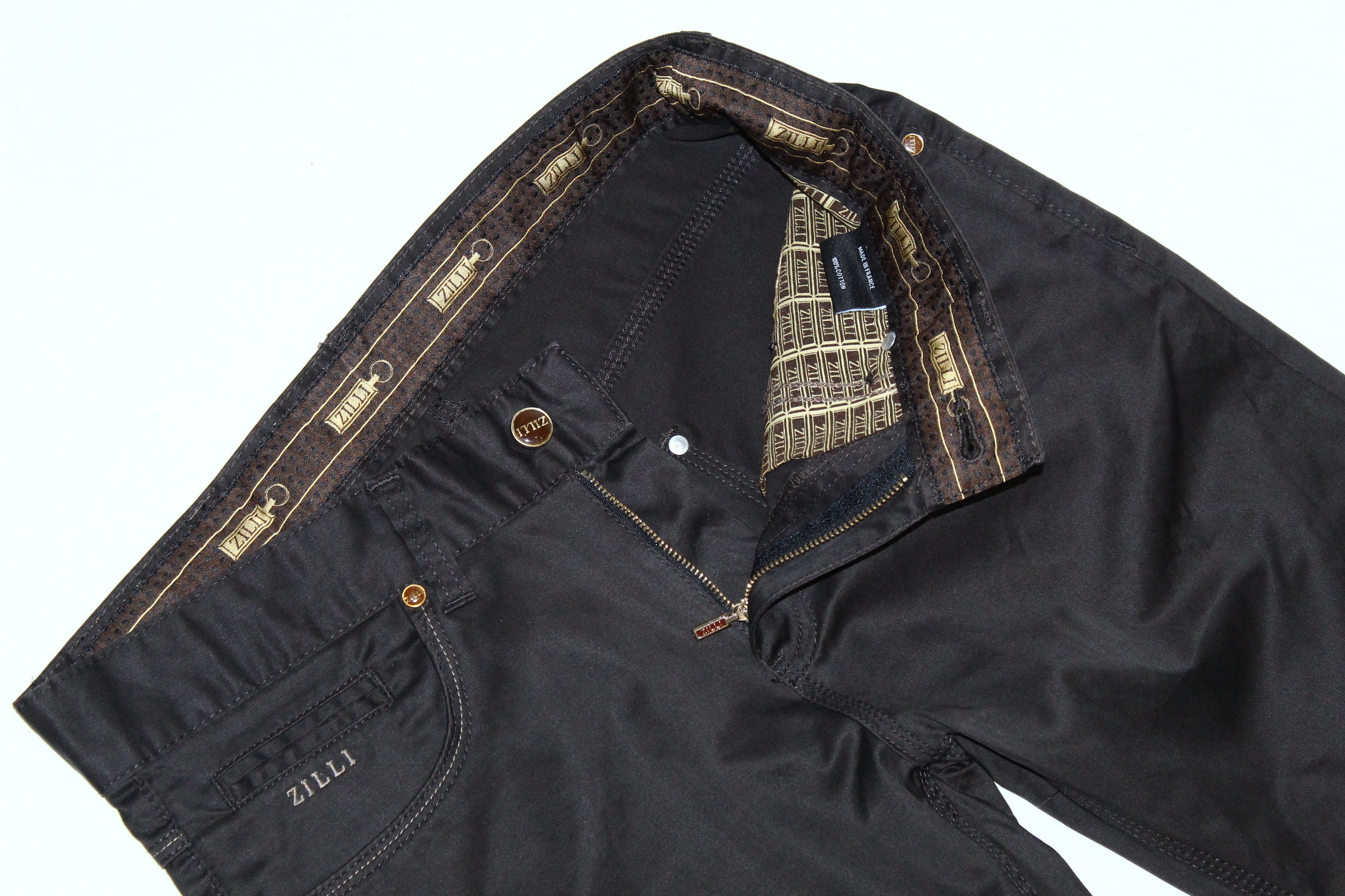 Zilli Luxury Zilli Tapered black coffee Satin Cotton chino Pants Size US 32 / EU 48 - 9 Thumbnail