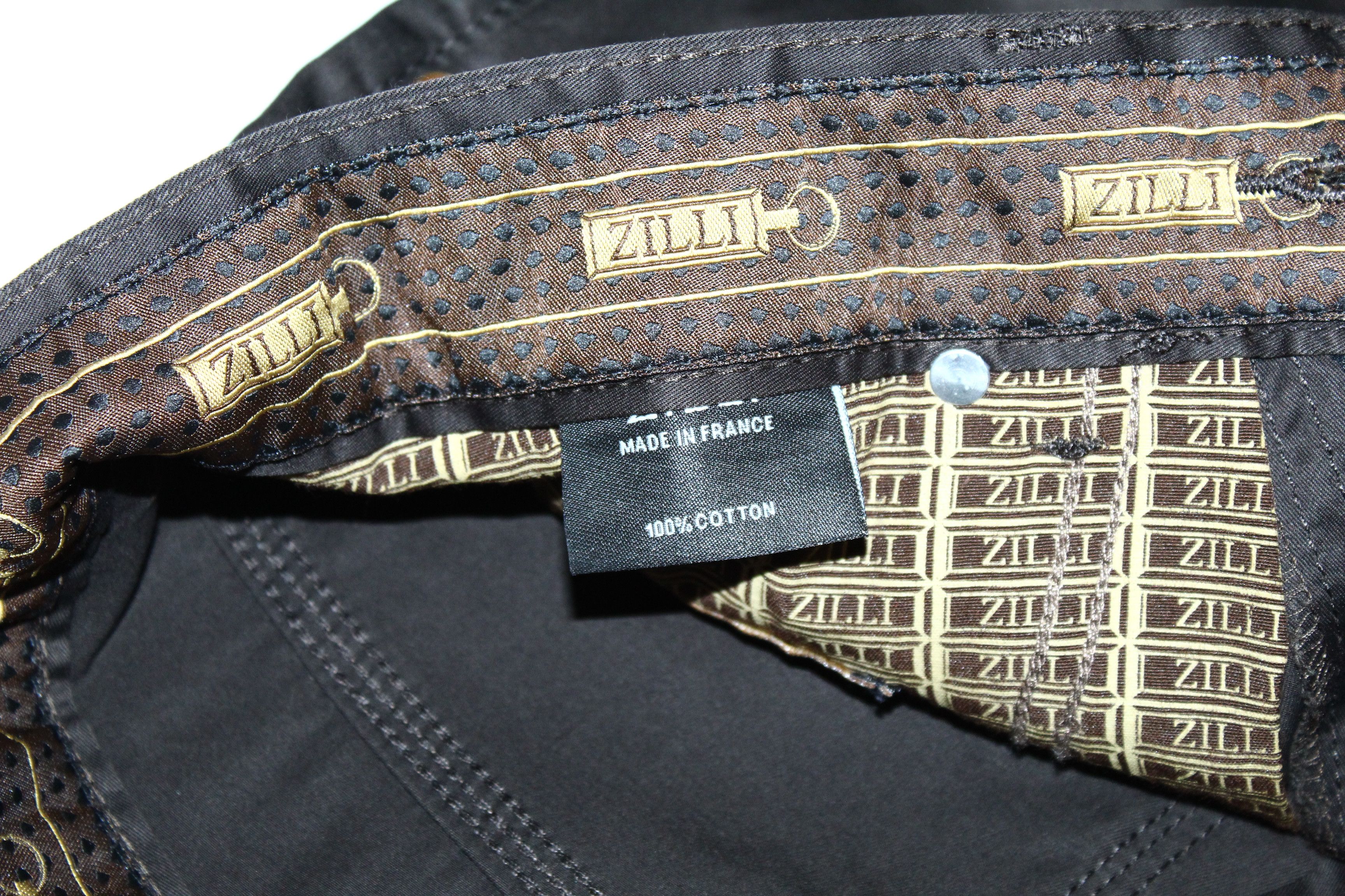 Zilli Luxury Zilli Tapered black coffee Satin Cotton chino Pants Size US 32 / EU 48 - 10 Thumbnail