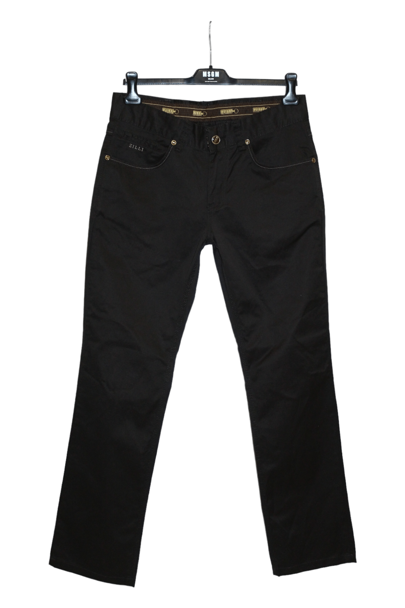 Zilli Luxury Zilli Tapered black coffee Satin Cotton chino Pants Size US 32 / EU 48 - 1 Thumbnail