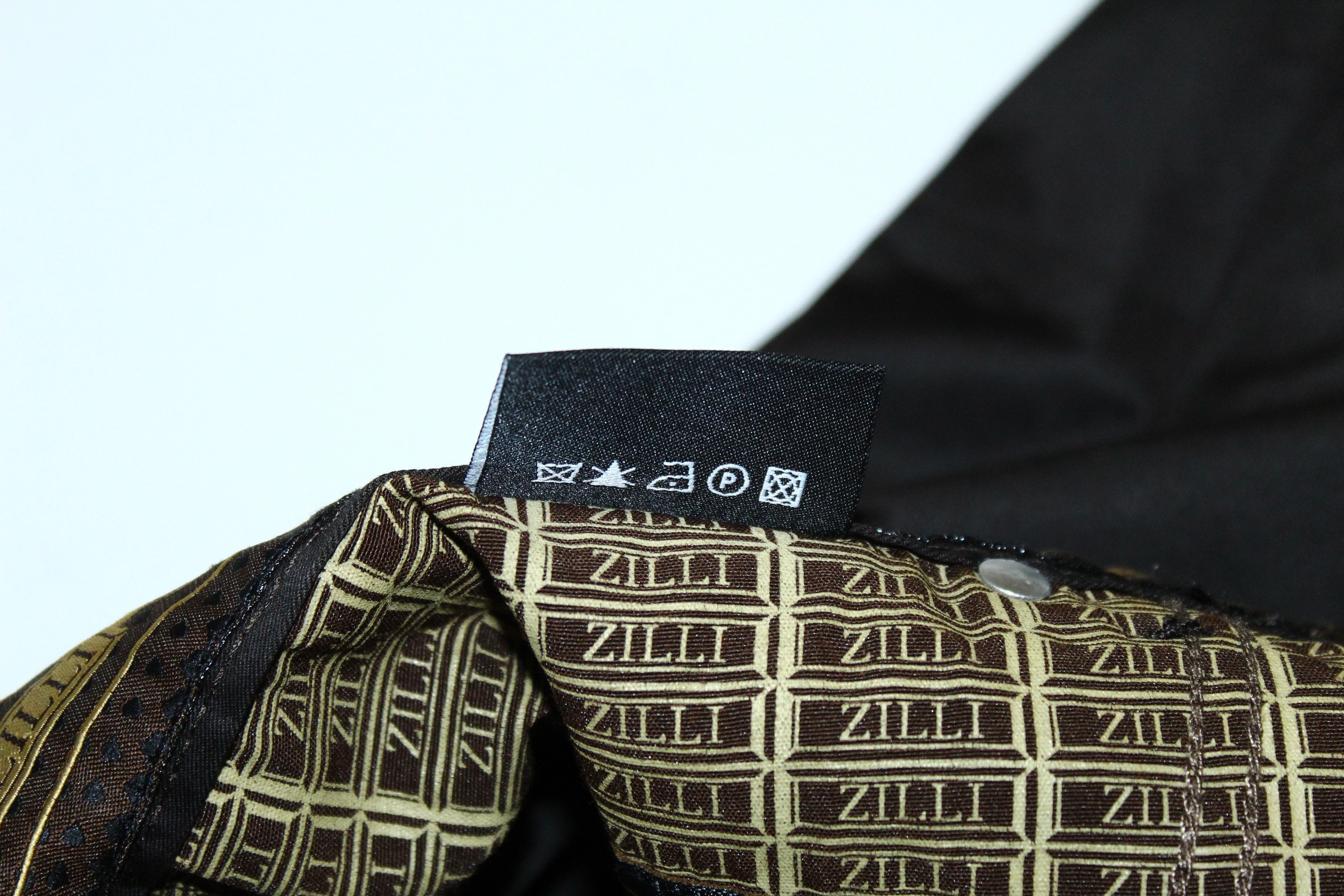 Zilli Luxury Zilli Tapered black coffee Satin Cotton chino Pants Size US 32 / EU 48 - 11 Thumbnail