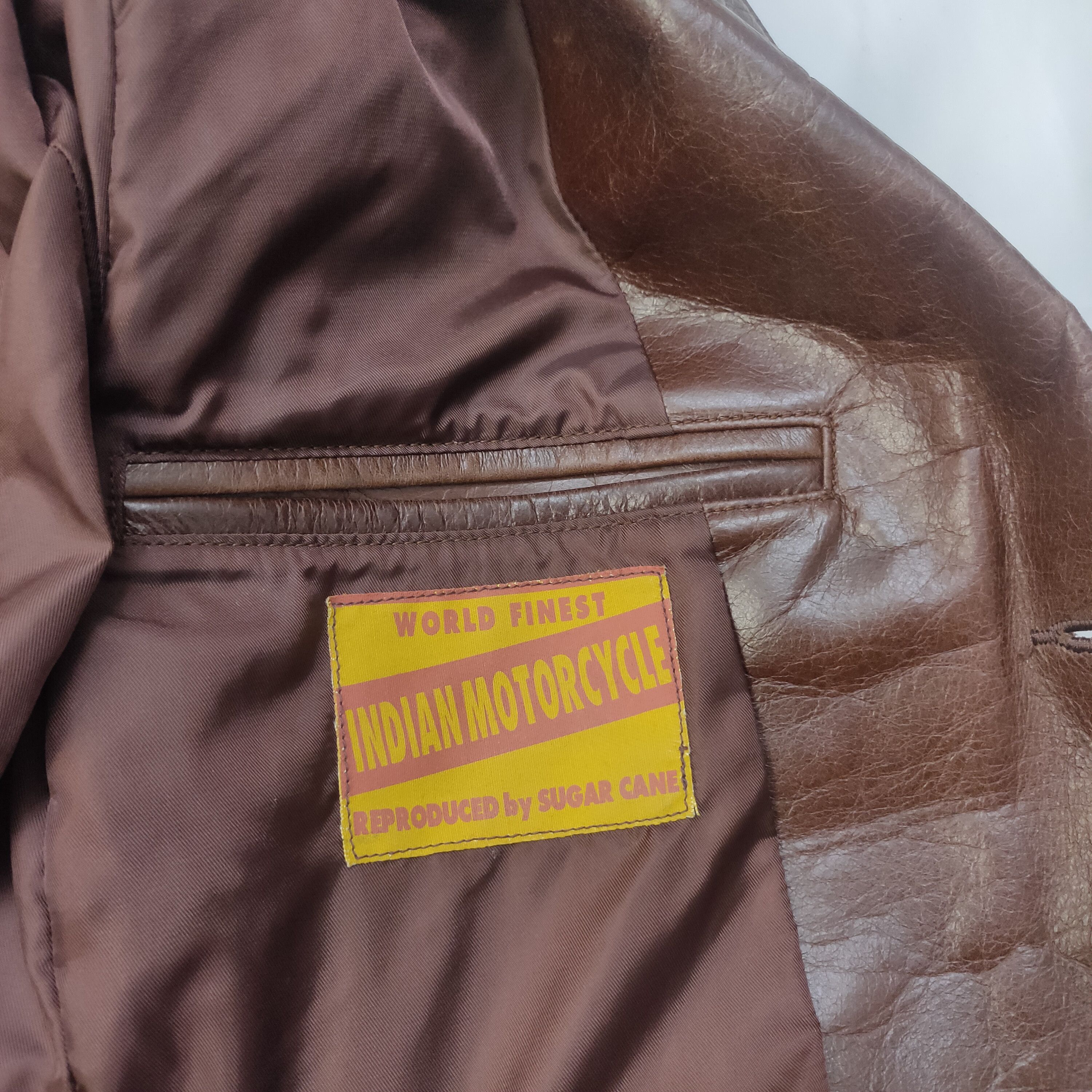 Indian Motorcycle Sugar Cane Indian Motorcycle Horsehide Leather Jacket Size US M / EU 48-50 / 2 - 4 Thumbnail