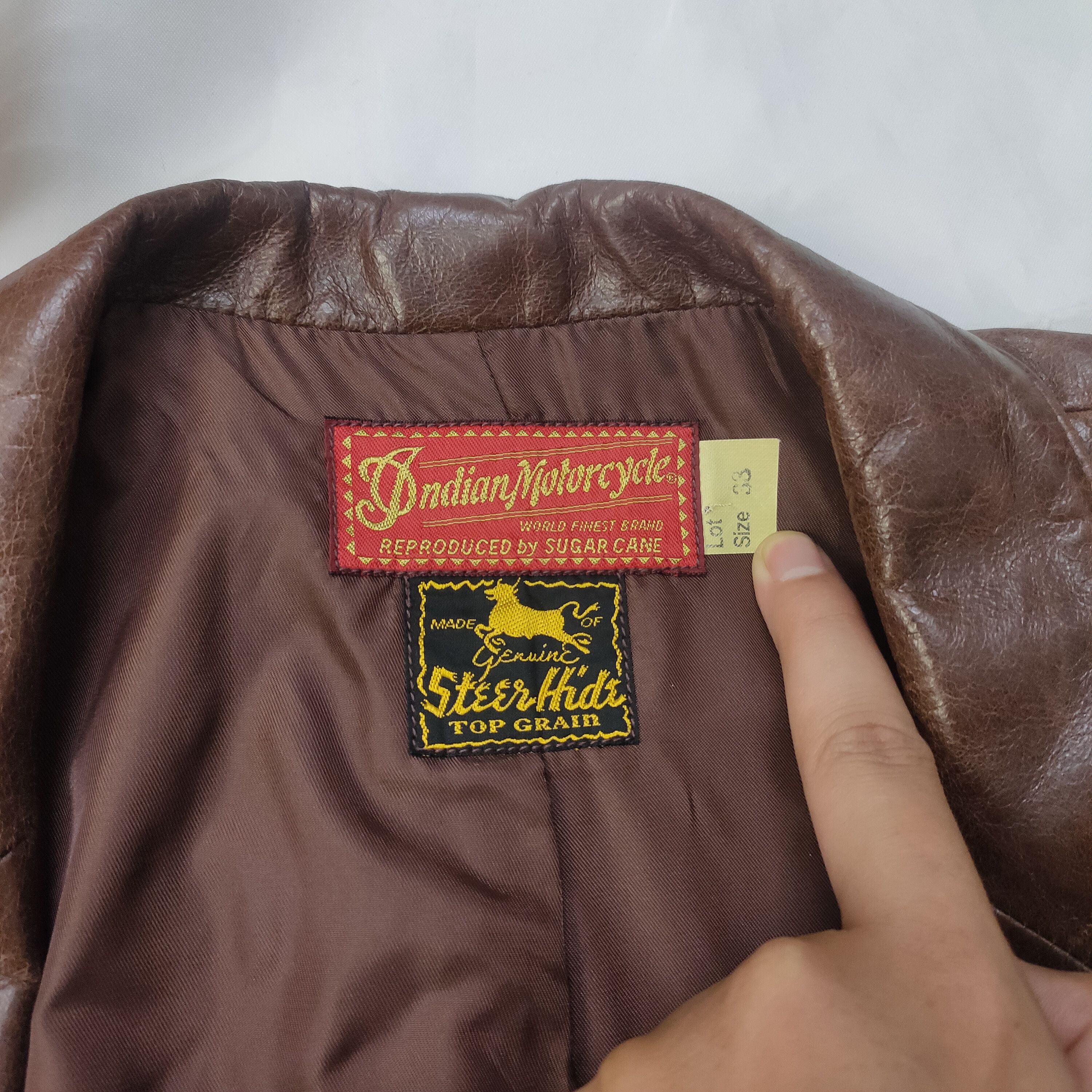 Indian Motorcycle Sugar Cane Indian Motorcycle Horsehide Leather Jacket Size US M / EU 48-50 / 2 - 3 Thumbnail
