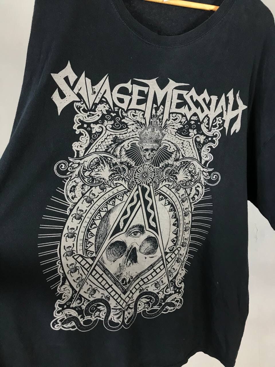 Band Tees Savage Messiah vintage rock skulls tee Size US XXL / EU 58 / 5 - 4 Thumbnail