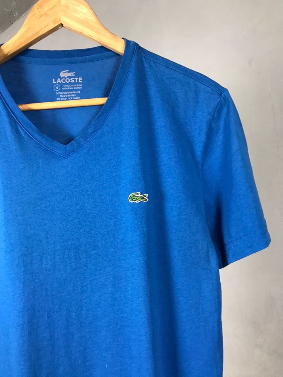 Lacoste Lacoste luxury streetwear blue tee Size US M / EU 48-50 / 2 - 2 Thumbnail