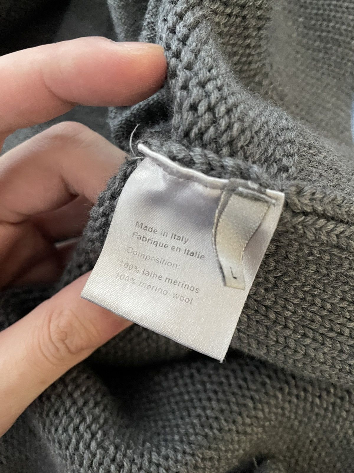 Dior × Hedi Slimane Dior Homme AW03 Heavy Merino Wool Biker Cardigan Size US L / EU 52-54 / 3 - 5 Thumbnail