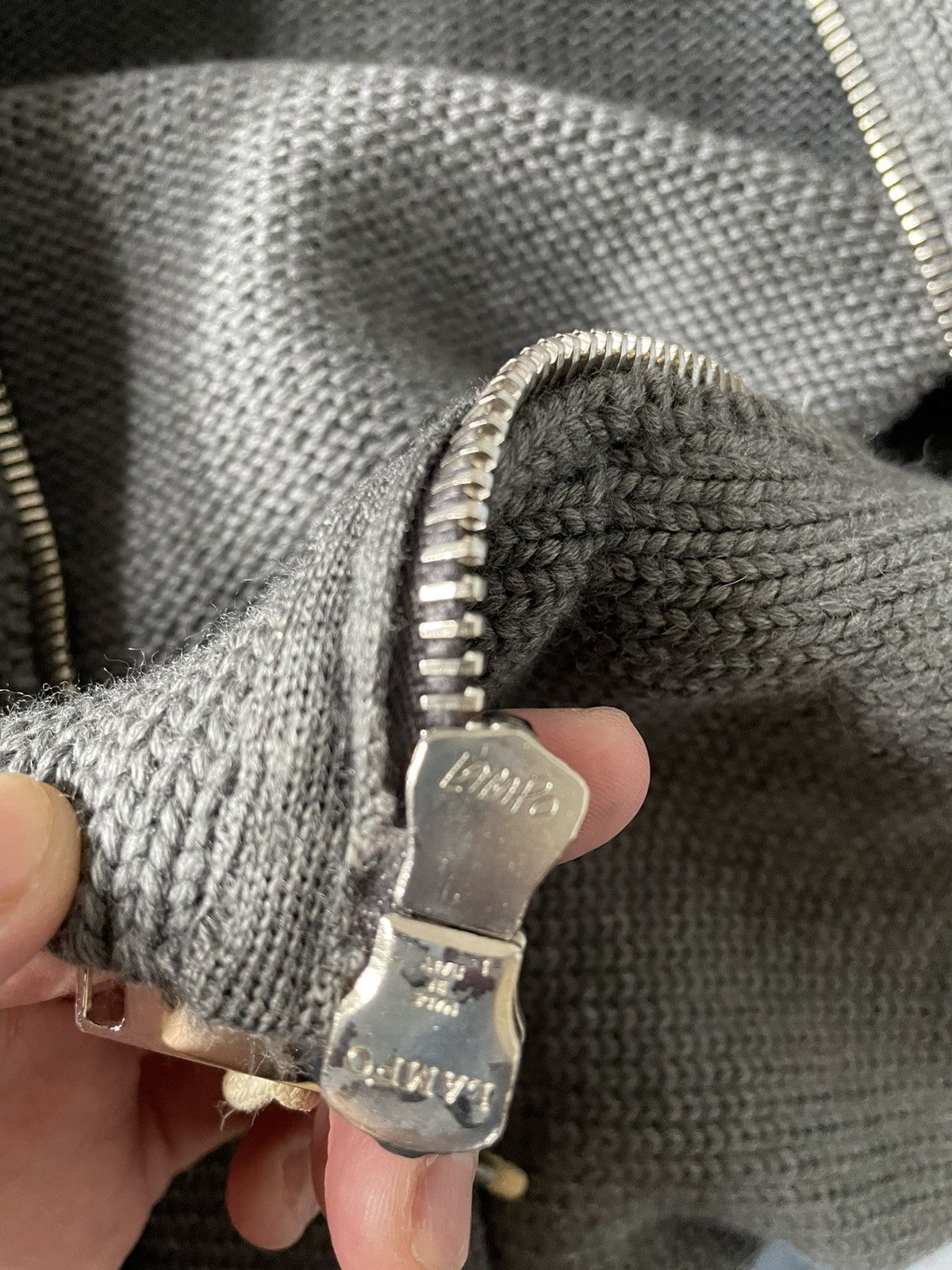 Dior × Hedi Slimane Dior Homme AW03 Heavy Merino Wool Biker Cardigan Size US L / EU 52-54 / 3 - 4 Thumbnail