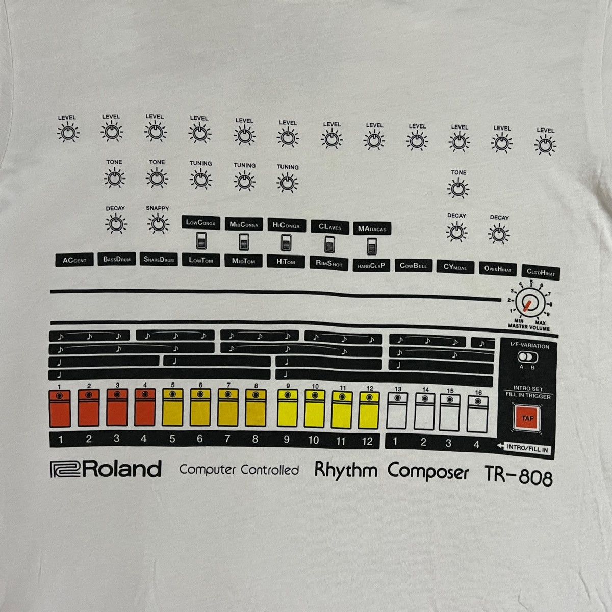 Japanese Brand × Jun Takahashi × Uniqlo VINTAGE ROLAND TR-808 x UNIQLO T-SHIRT Size US M / EU 48-50 / 2 - 2 Thumbnail