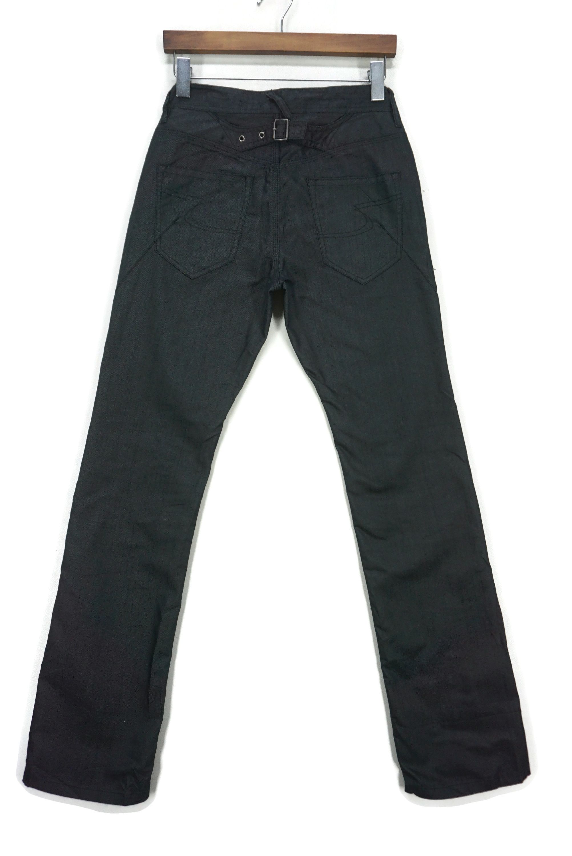 image of Rockers x Workers Bootcut Hickory Semantic Design Casual Buckle Back Pants in Black, Men's (Size 28