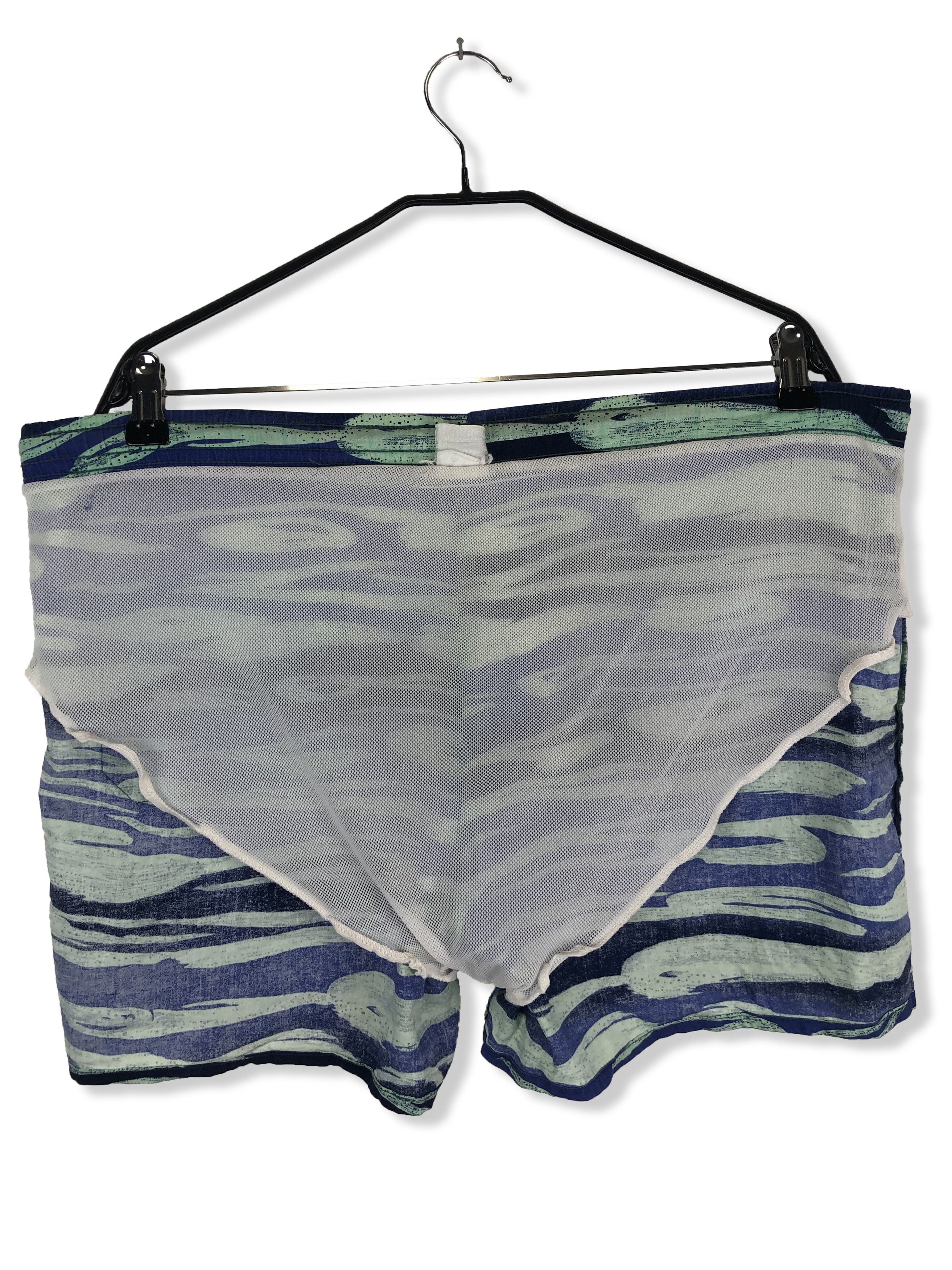 Other Vintage CRAZY PATTERN Swim Shorts M253 Size US 38 / EU 54 - 8 Thumbnail