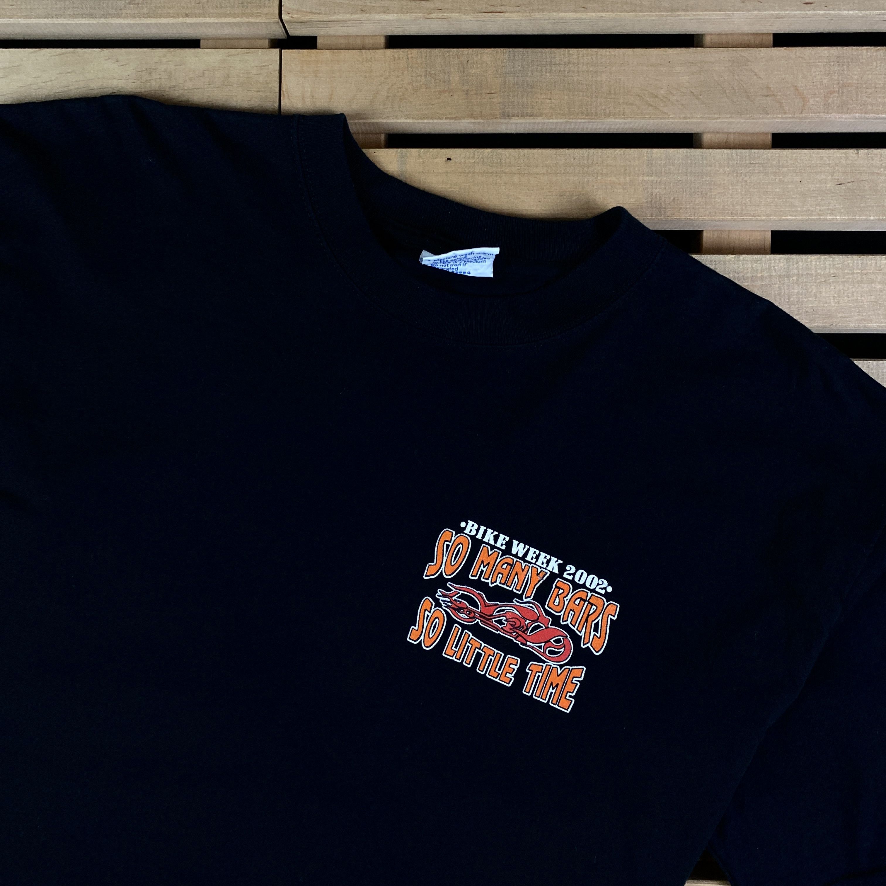 Band Tees × Vintage Mens Vintage T Shirt Daytona Beach Bike Week Bar Tour 2002 L Size US L / EU 52-54 / 3 - 2 Thumbnail
