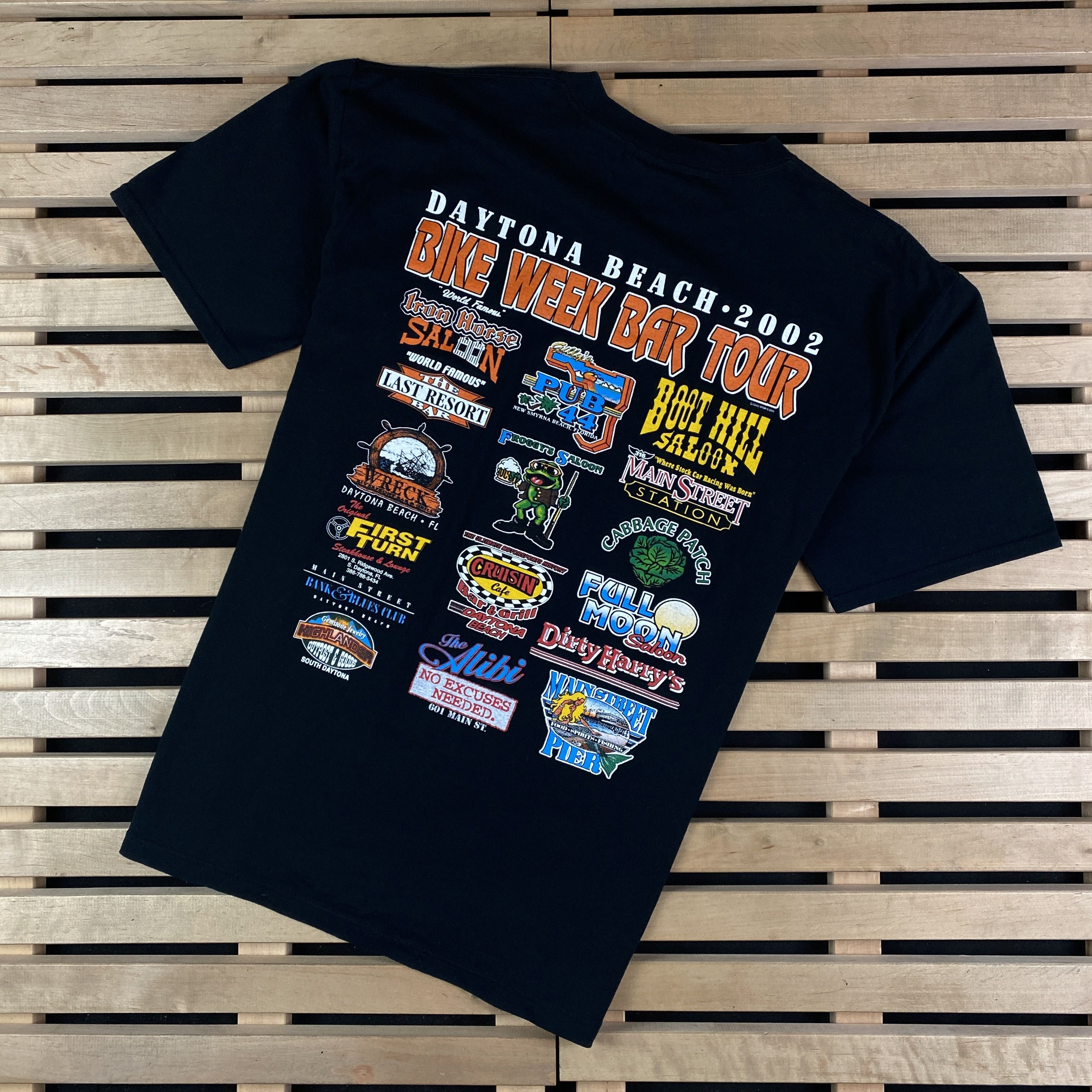 Band Tees × Vintage Mens Vintage T Shirt Daytona Beach Bike Week Bar Tour 2002 L Size US L / EU 52-54 / 3 - 6 Thumbnail