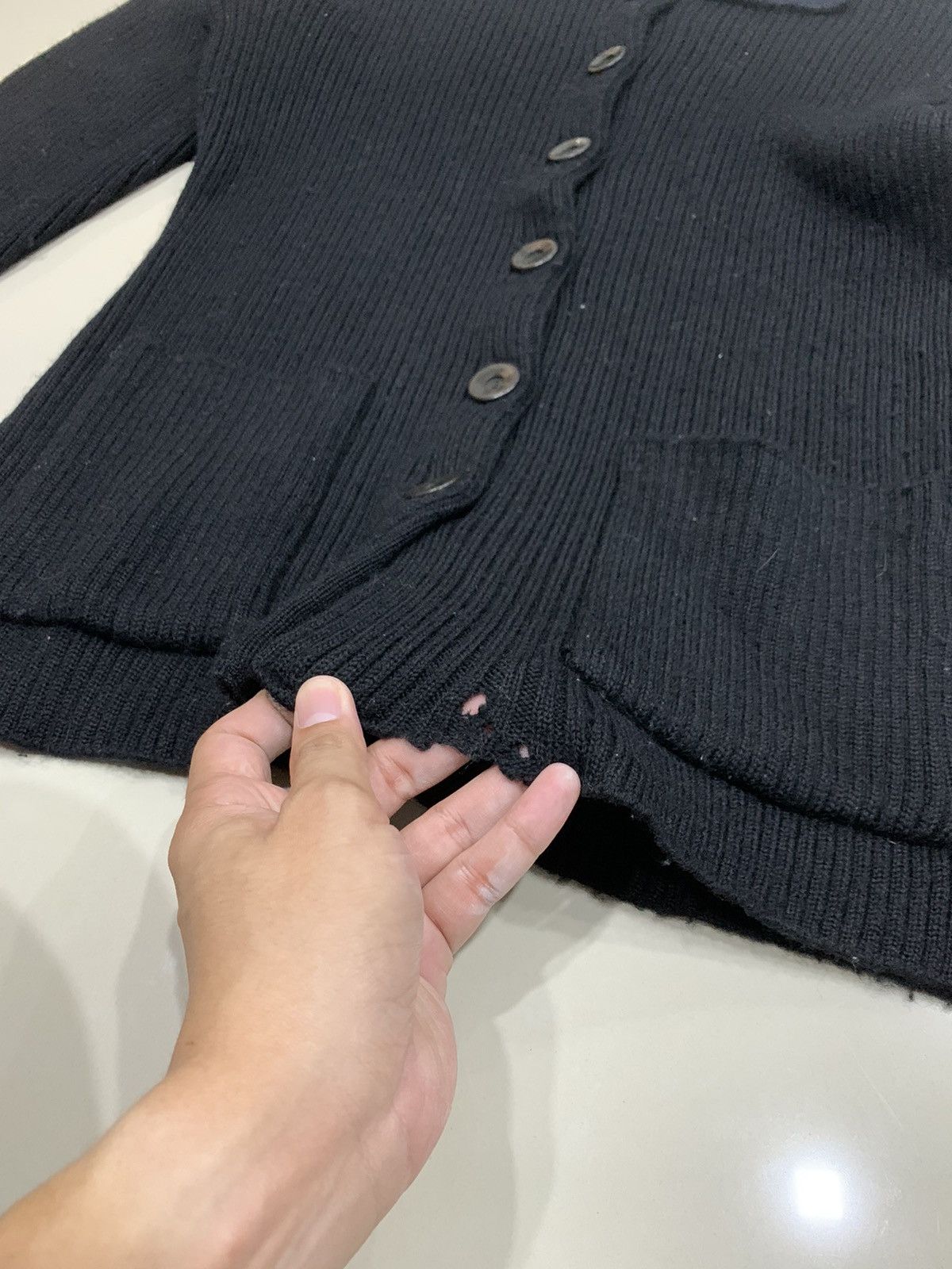 Jean Paul Gaultier × Vintage DESTROYED JEAN PAUL GAULTIER KNITWEAR OUTERWEAR JACKET Size S / US 4 / IT 40 - 8 Thumbnail