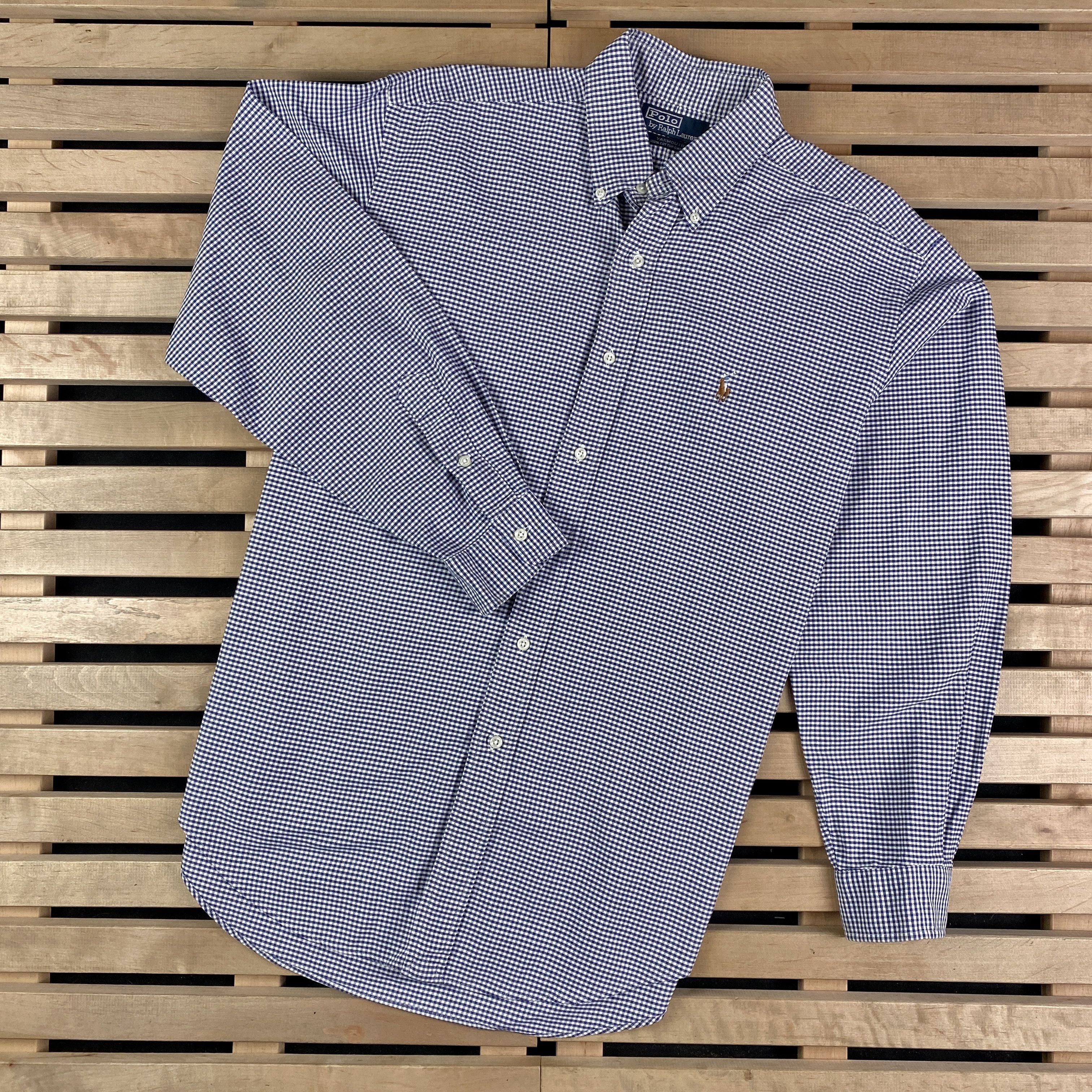 Polo Ralph Lauren × Ralph Lauren × Vintage Mens Shirt Long Sleeve Polo Ralph Lauren Vintage Size 16 Size US L / EU 52-54 / 3 - 1 Thumbnail