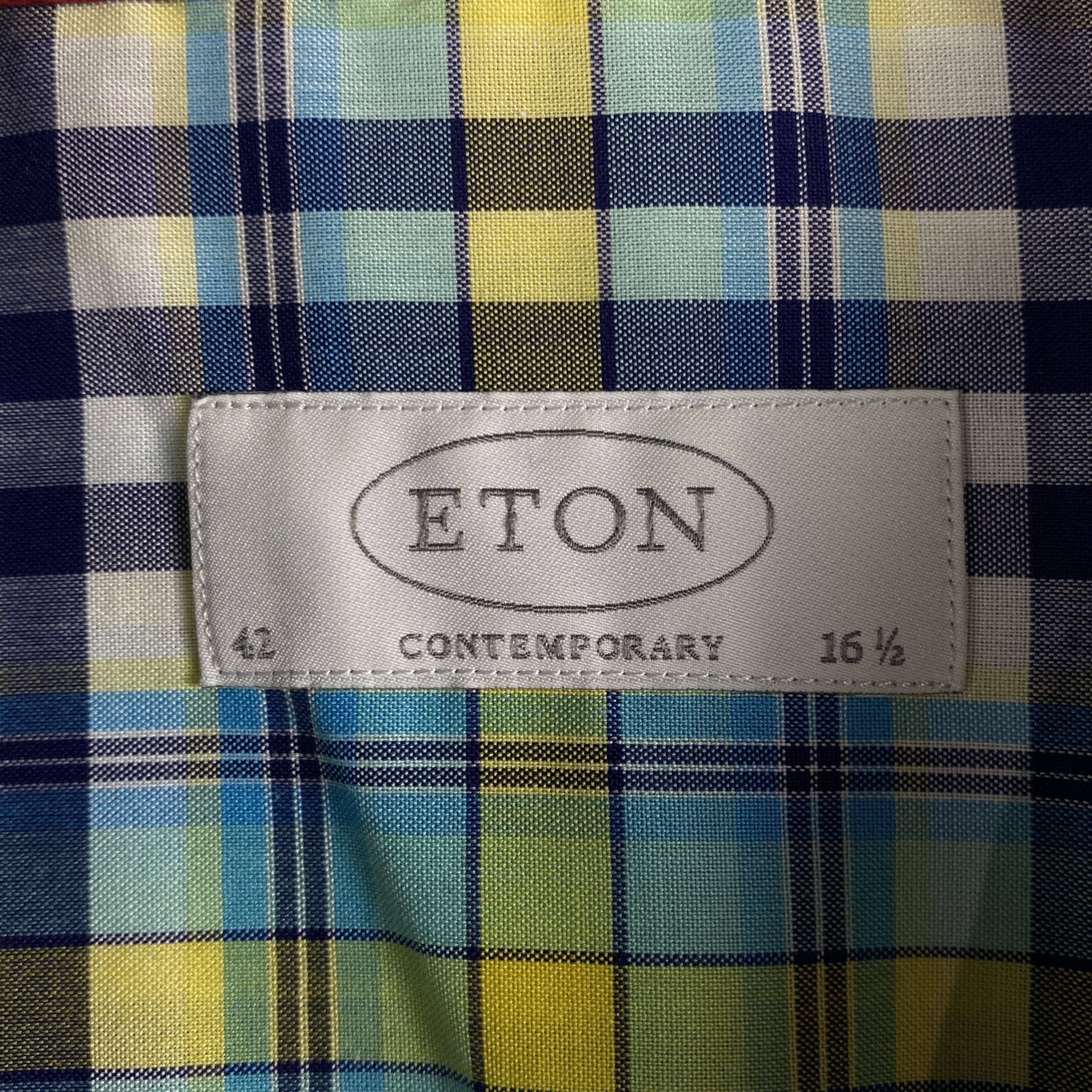 Eton Mens Shirt Long Sleeve Eton Multicolor Size 42/16.5 Size US L / EU 52-54 / 3 - 5 Thumbnail