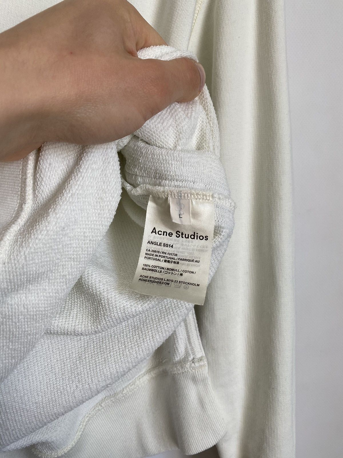 Acne Studios Acne Studios White Sweatshirt Crew Neck Size US L / EU 52-54 / 3 - 6 Thumbnail