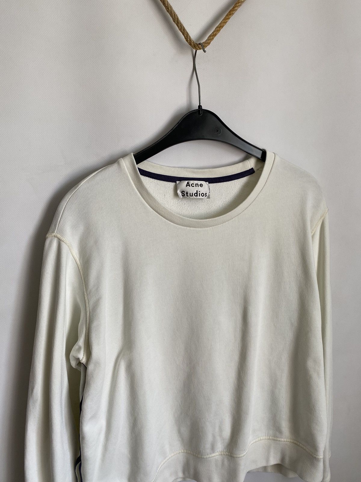 Acne Studios Acne Studios White Sweatshirt Crew Neck Size US L / EU 52-54 / 3 - 2 Thumbnail