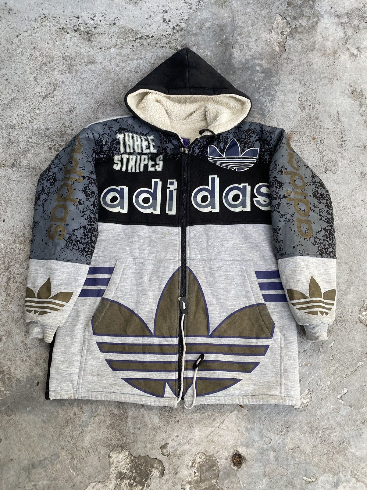 Adidas Big Logo Three Stripes Hoodie