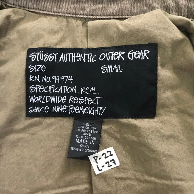 Stussy × Vintage Vintage 90s Stussy Plaid Skateboarding Corduroy Jacket Size US M / EU 48-50 / 2 - 8 Thumbnail