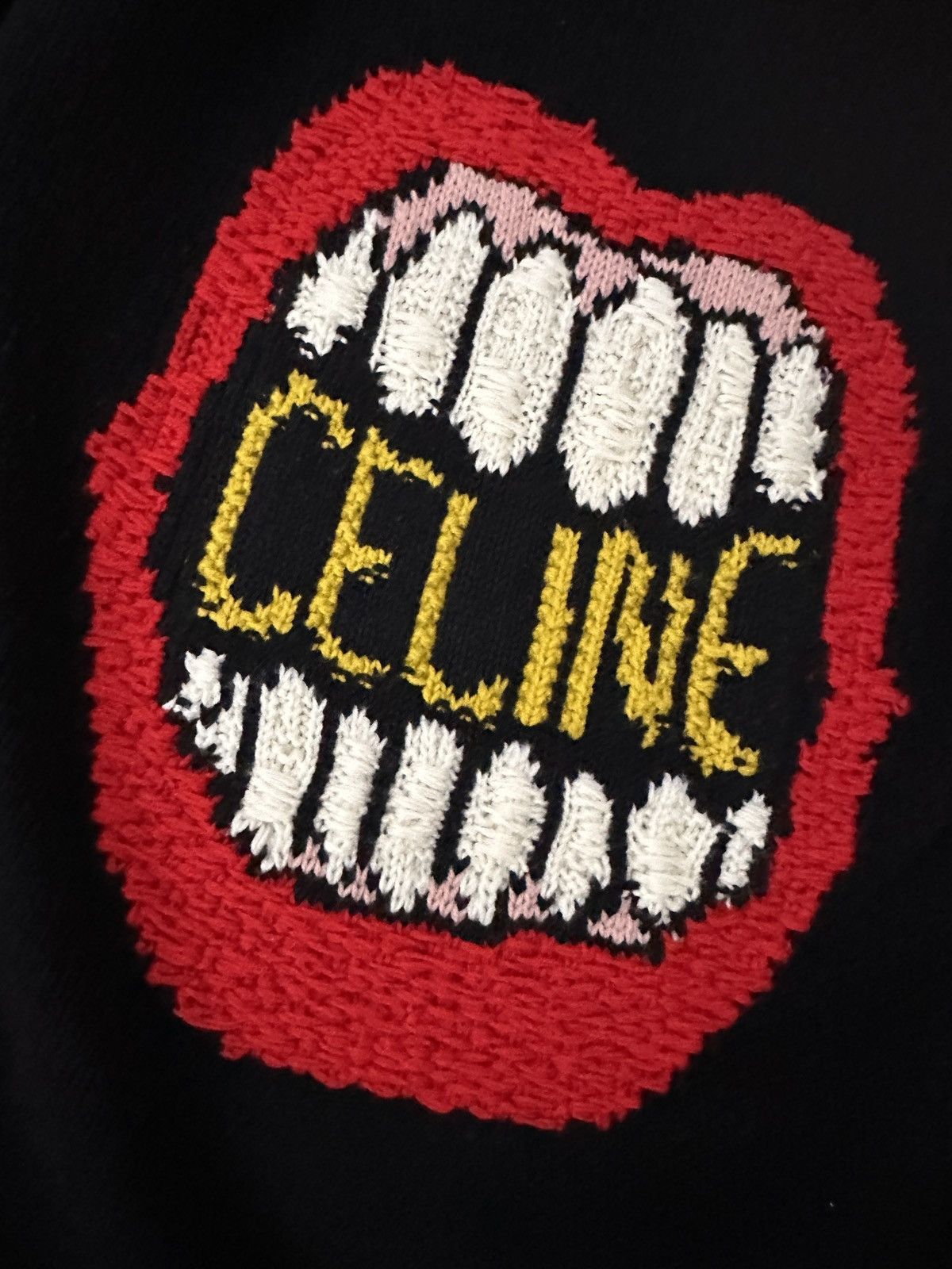 Celine Celine jacquard mouth sweater oversized Size US S / EU 44-46 / 1 - 3 Thumbnail