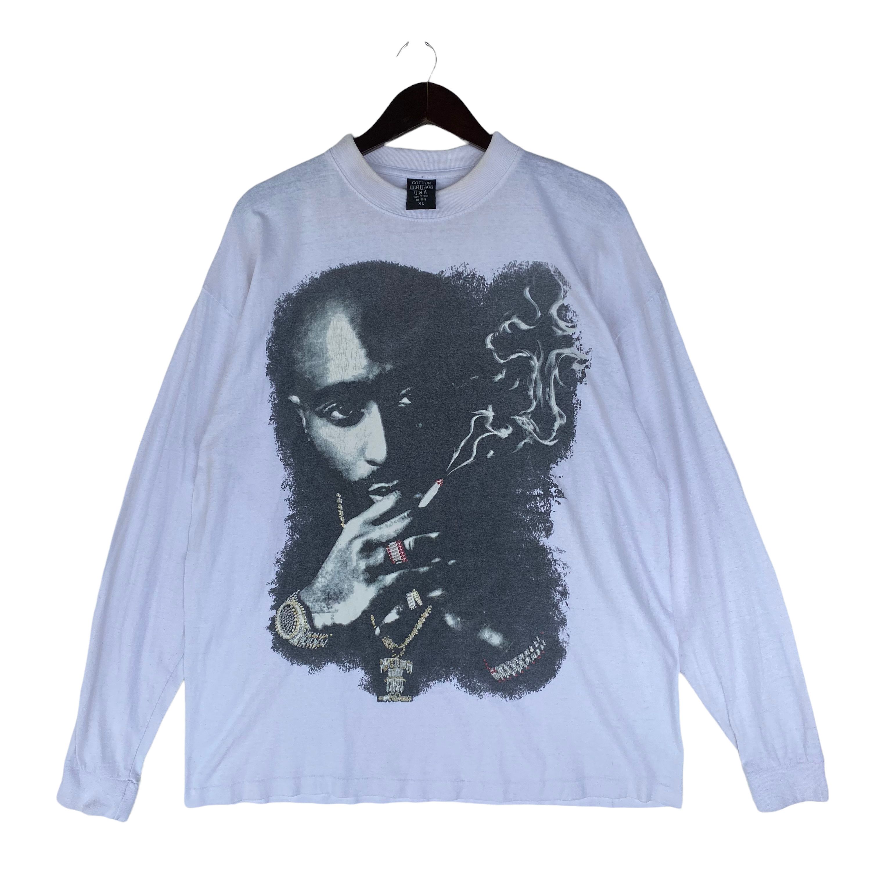 Vintage 00s Deadstock Tupac Shakur Macaveli Unbranded Long buy Sleeve, XL