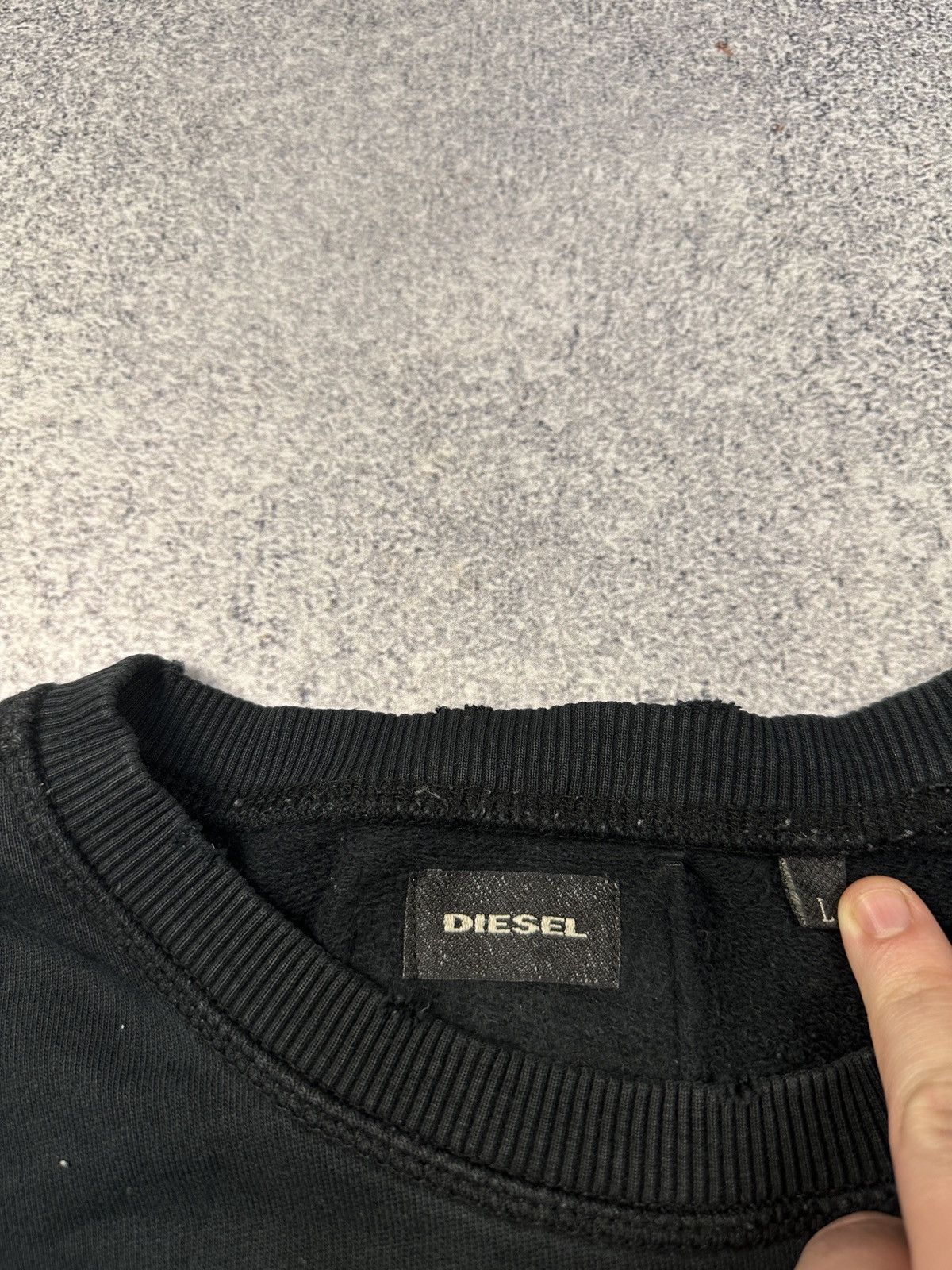 Diesel Diesel Vintage Patch Sweater Black Large Size US L / EU 52-54 / 3 - 4 Thumbnail