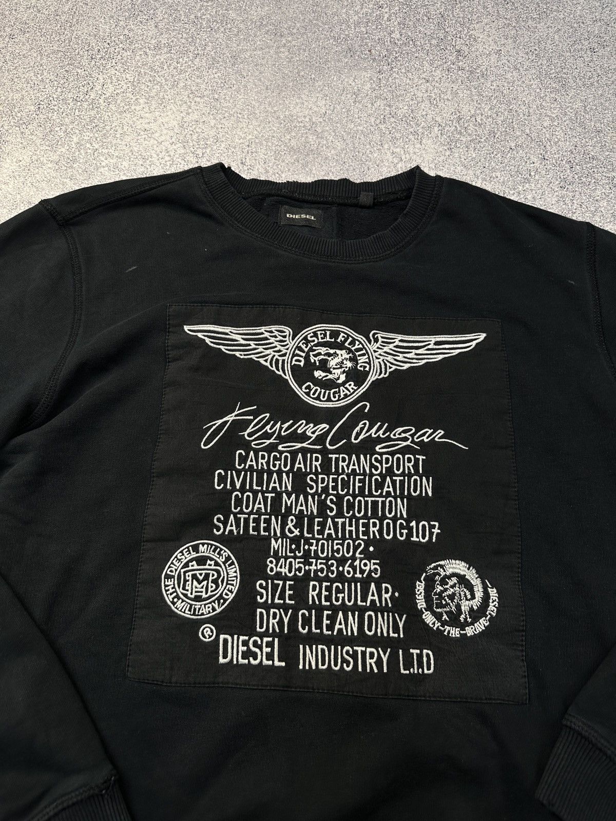 Diesel Diesel Vintage Patch Sweater Black Large Size US L / EU 52-54 / 3 - 3 Thumbnail