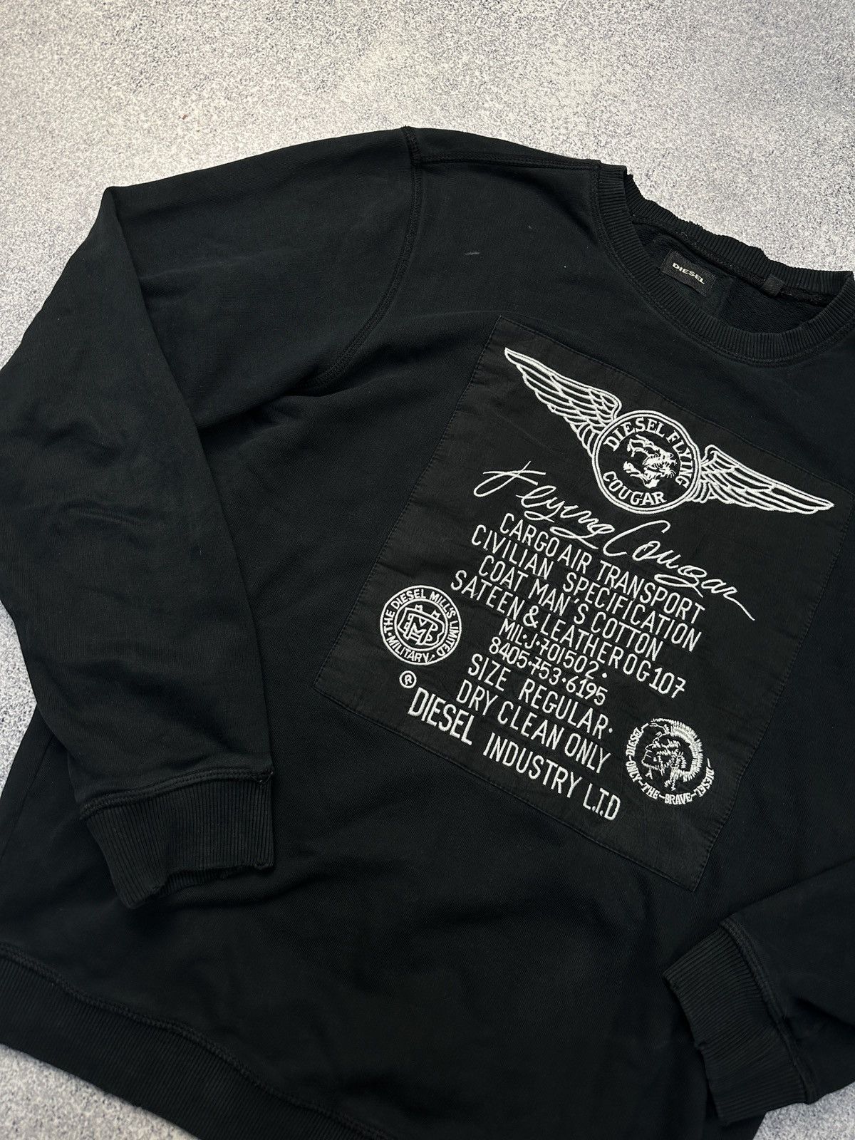 Diesel Diesel Vintage Patch Sweater Black Large Size US L / EU 52-54 / 3 - 2 Thumbnail