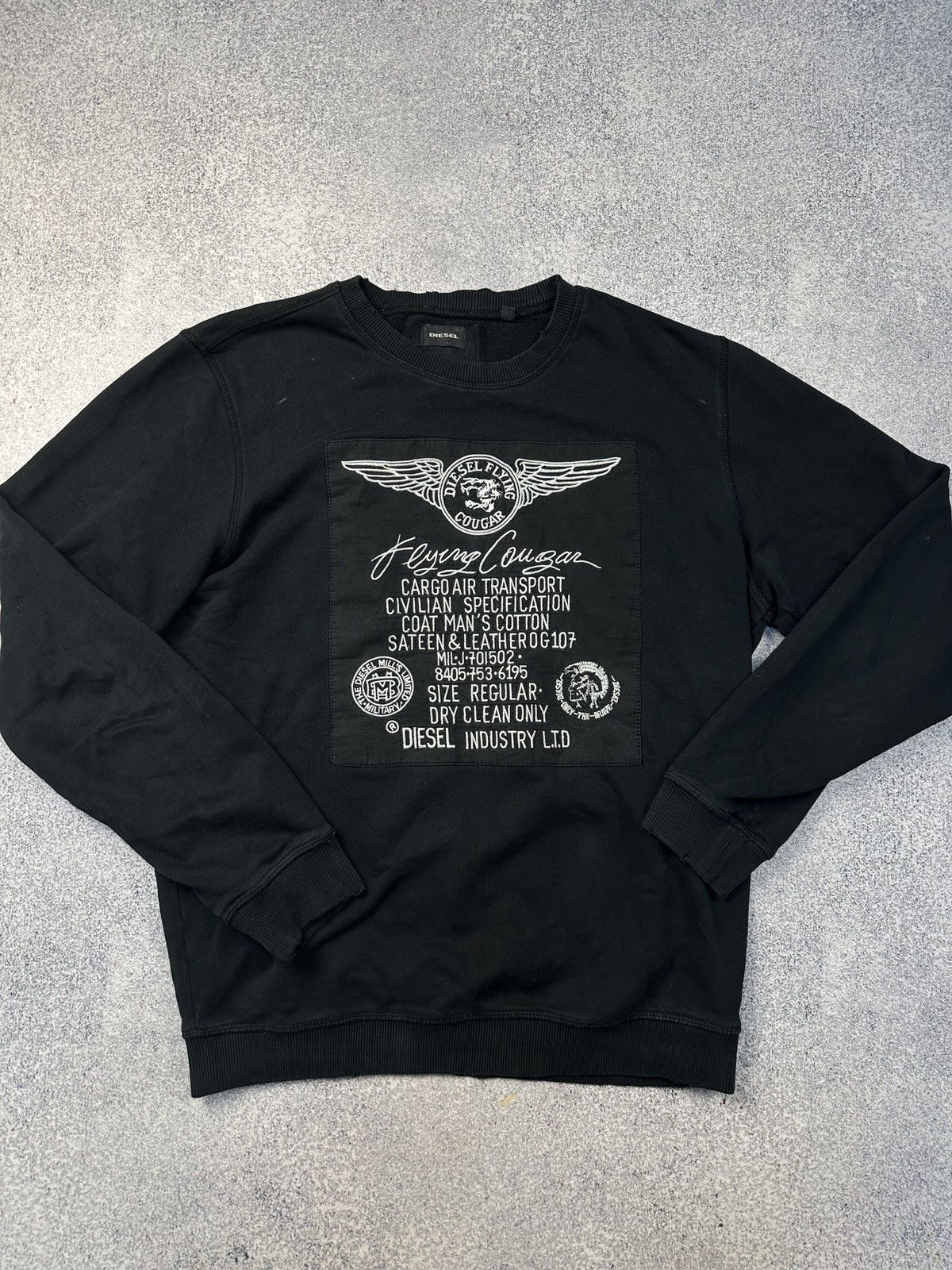 Diesel Diesel Vintage Patch Sweater Black Large Size US L / EU 52-54 / 3 - 1 Thumbnail