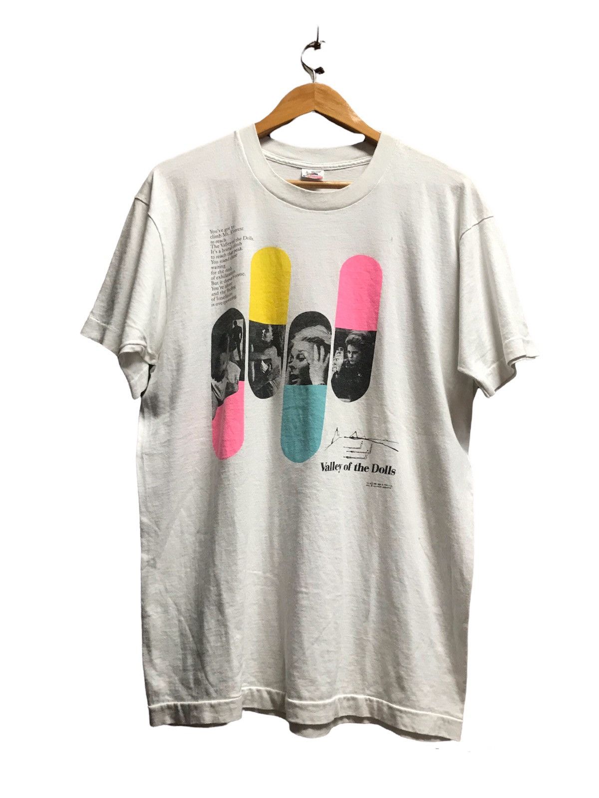 image of Made In USA x Movie Vintage 90's Valley Of The Dolls Classic Movie Tee in White, Men's (Size Large)