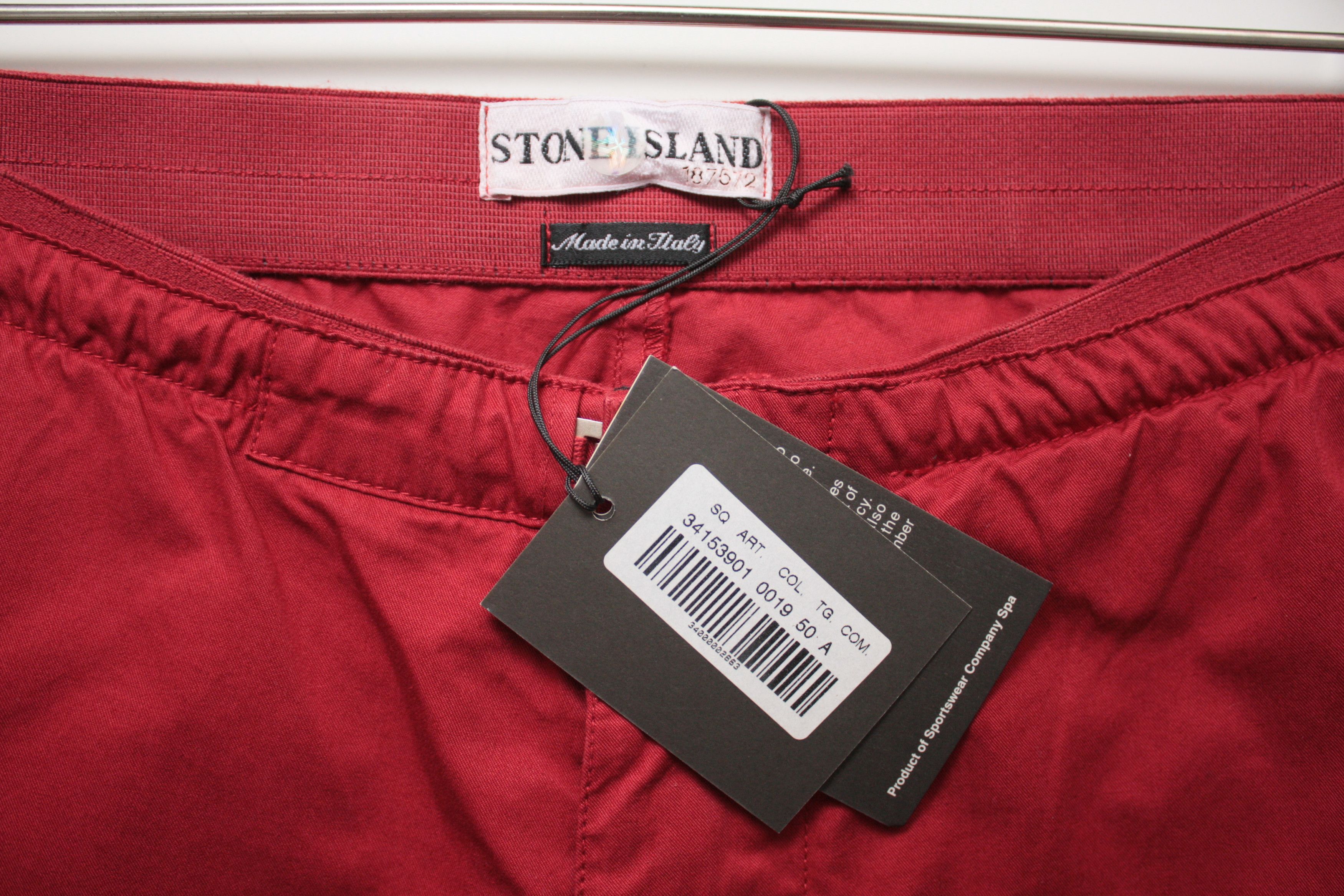 Stone Island Stone Island Red Lightweight Pants Men's 50 SS2001 Size US 34 / EU 50 - 6 Thumbnail